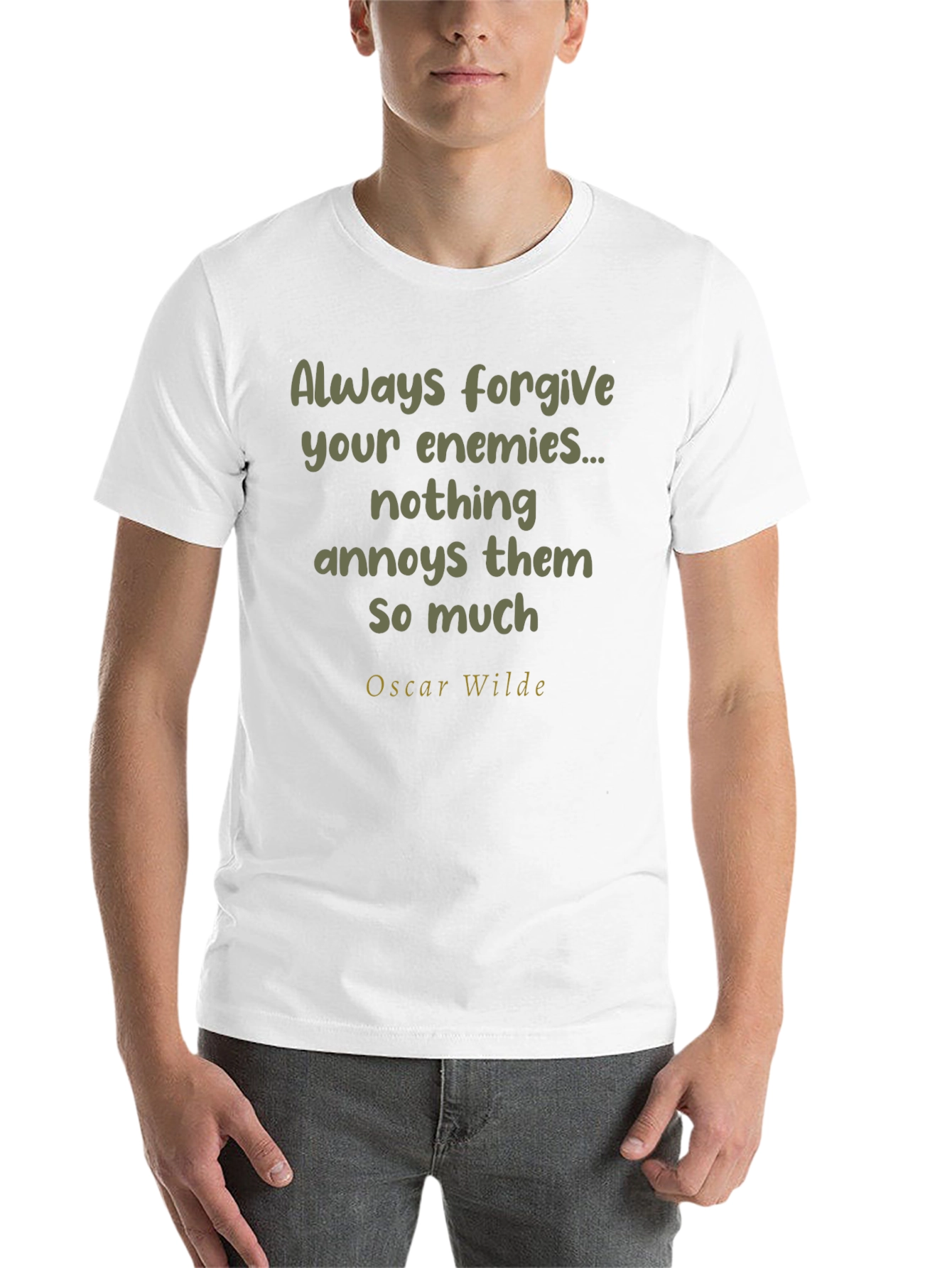 Black Always Forgive Enemies Graphic T-Shirt view 14