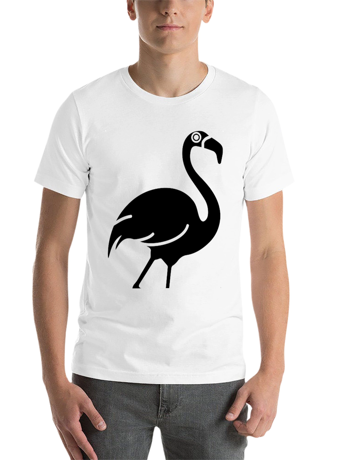 Black Black Flamingo Graphic Tee - Casual Style view 14