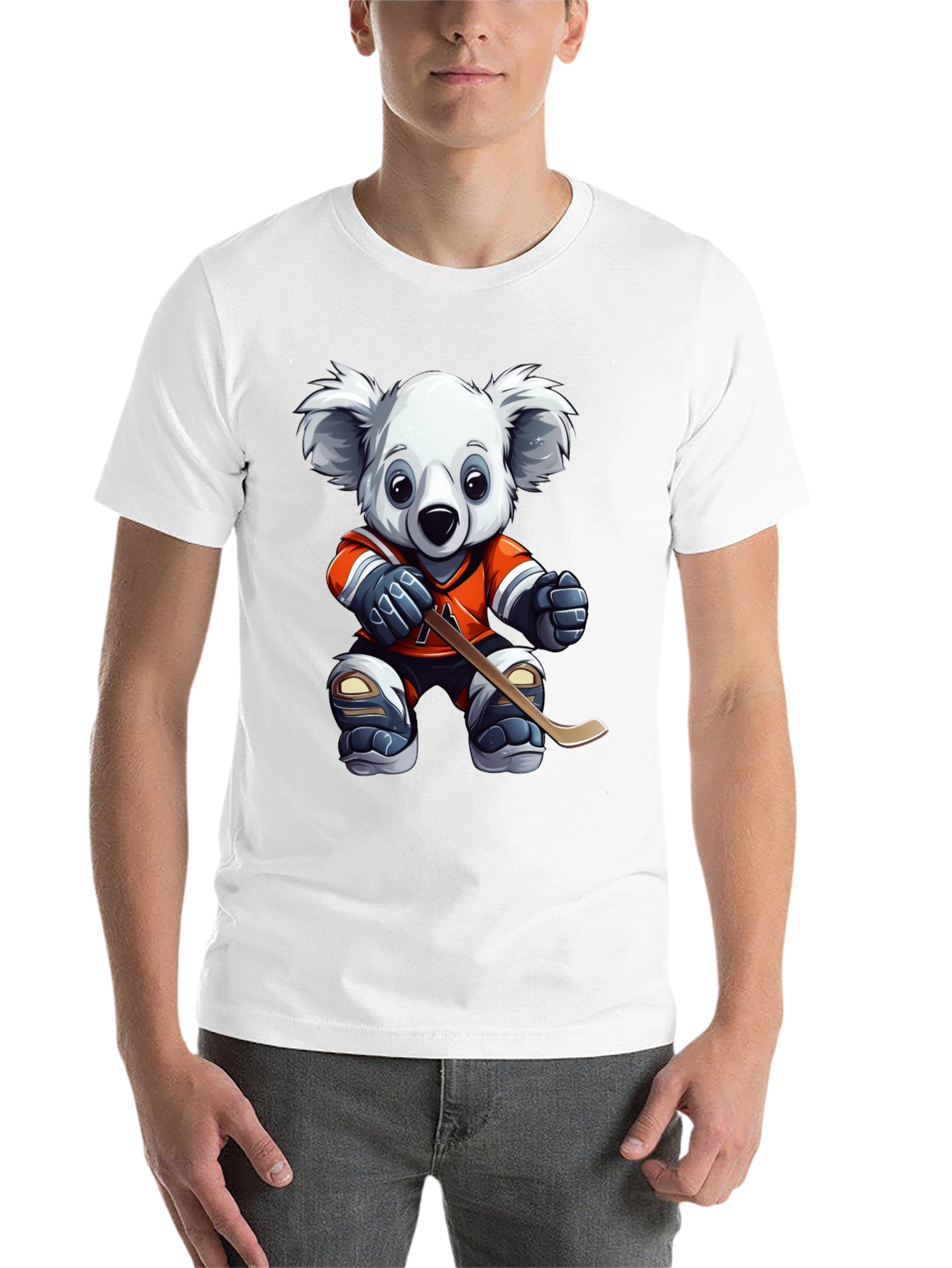Koala Hockey Player Graphic Tee - Black - 14