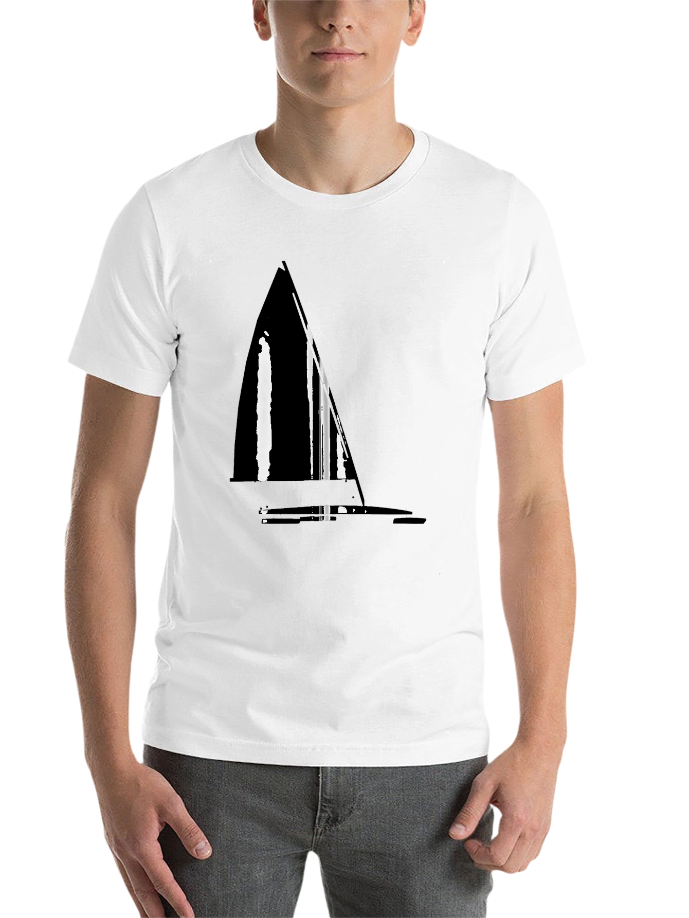 Black Nautical Sailboat Graphic Tee - Stylish Black T-Shirt view 14