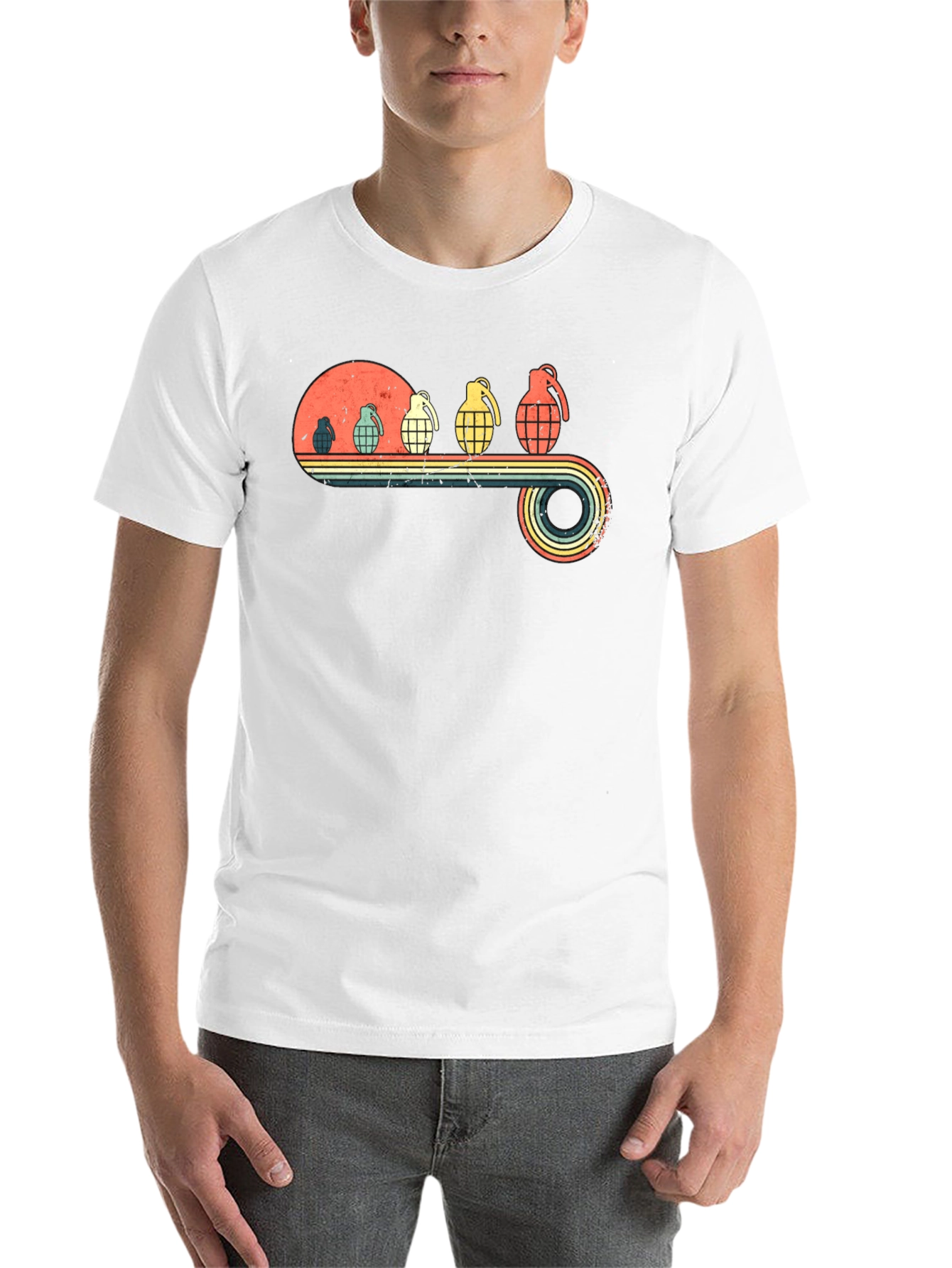 Black Retro Grenade T-Shirt - Black view 14