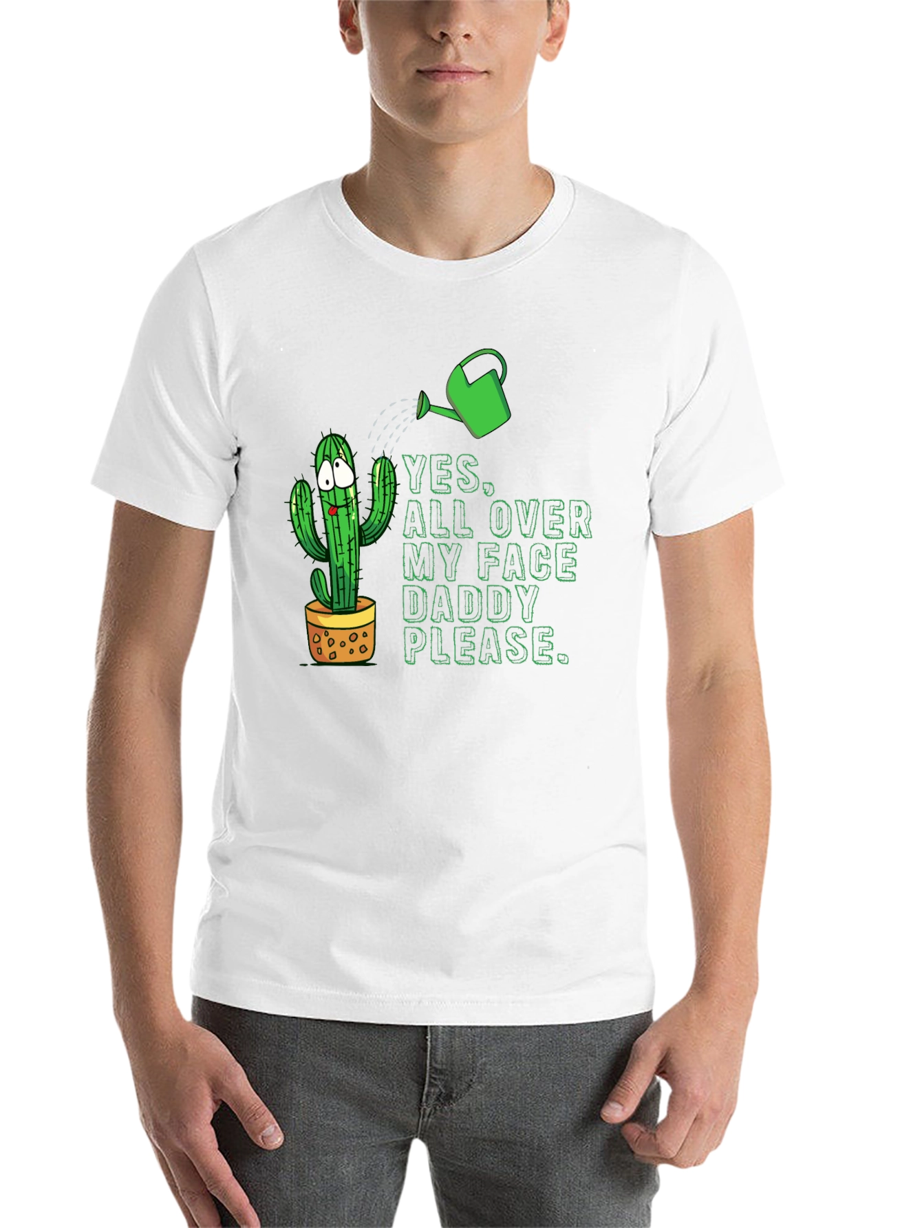 Black Cactus Humor Graphic T-Shirt view 14
