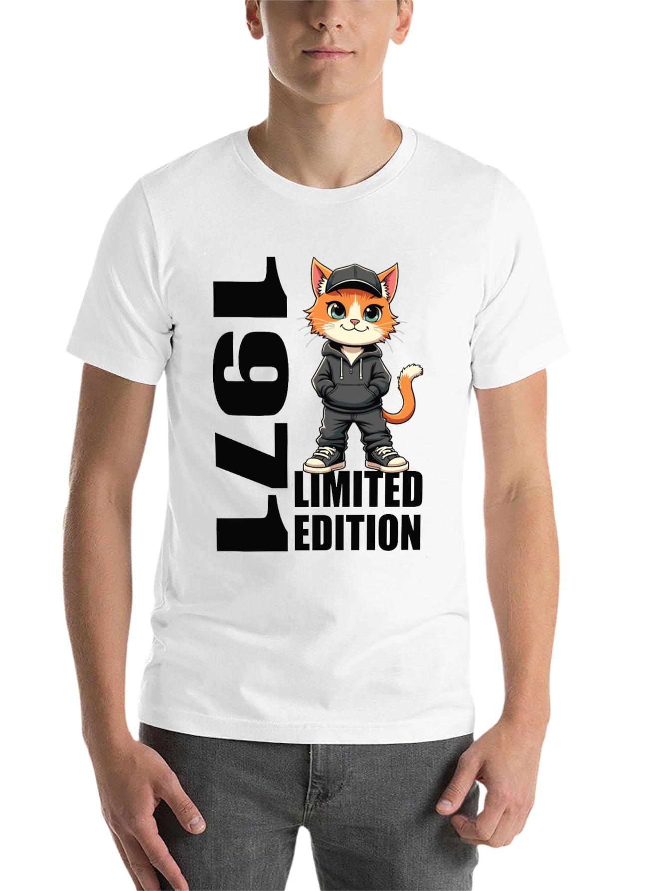 Black 1971 Limited Edition Cat T-Shirt view 14