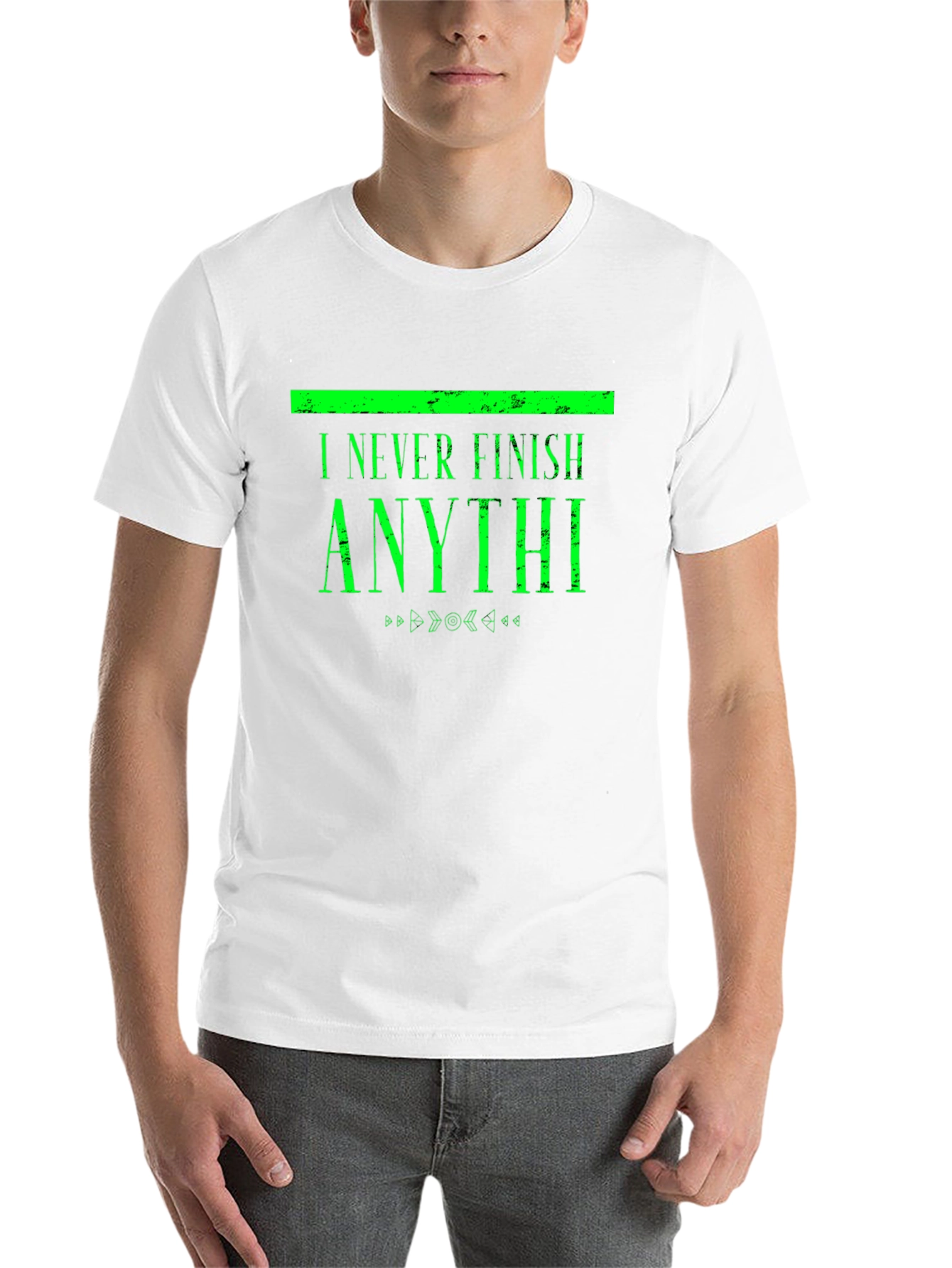 Black I Never Finish Anythi Funny T-Shirt view 14