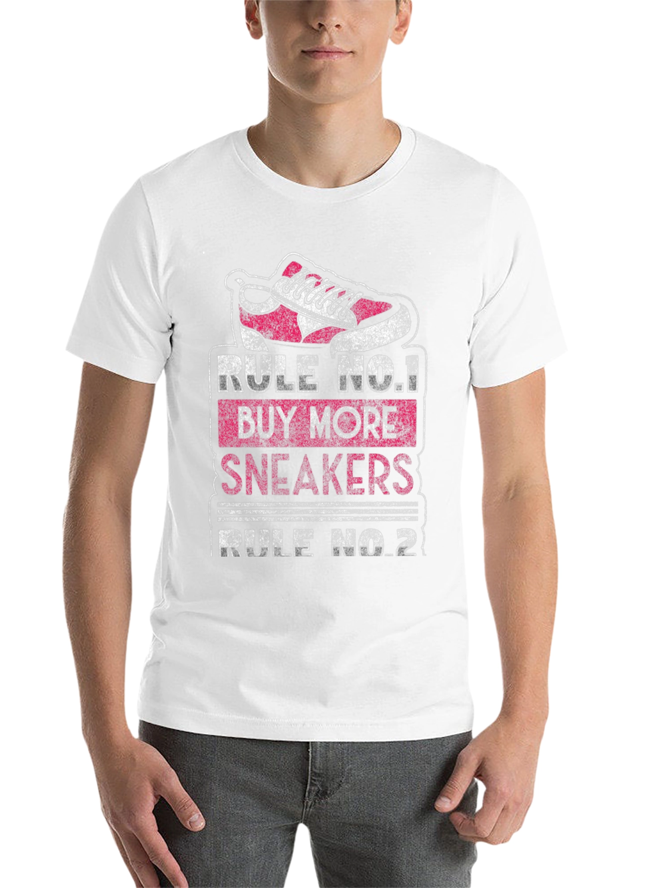Black Rule No.1 Buy More Sneakers Graphic T-Shirt view 14