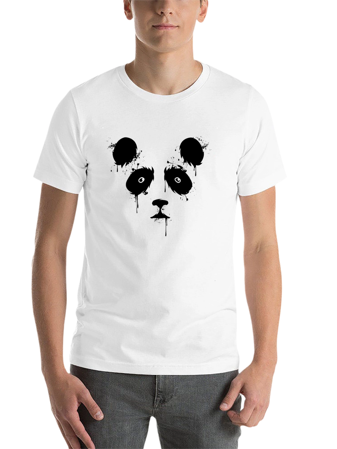 Black Panda Graphic Black T-Shirt view 14