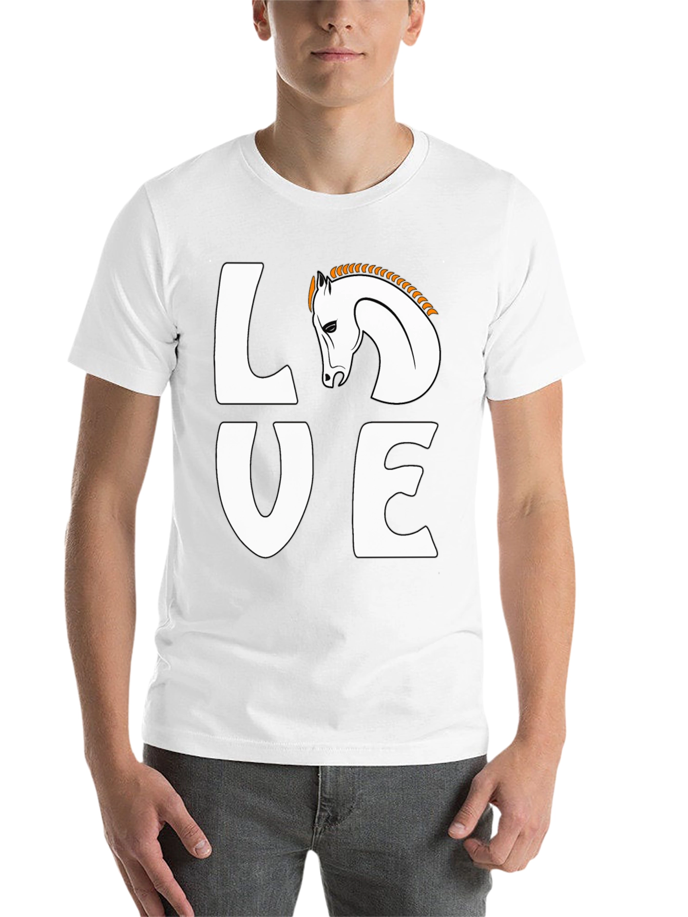 Black Love Horses Black T-Shirt view 14