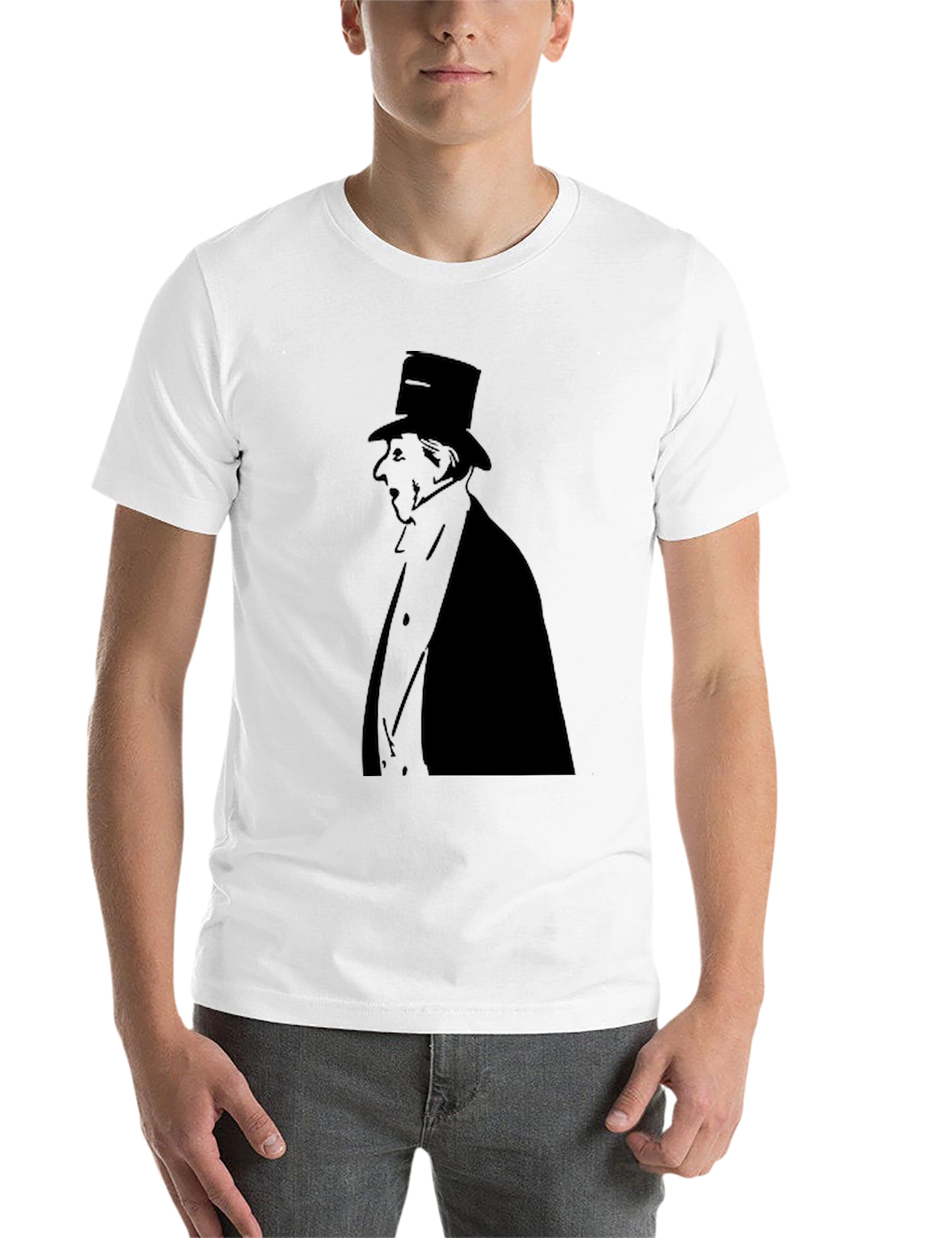 Black Gentleman Silhouette Black Tee view 14