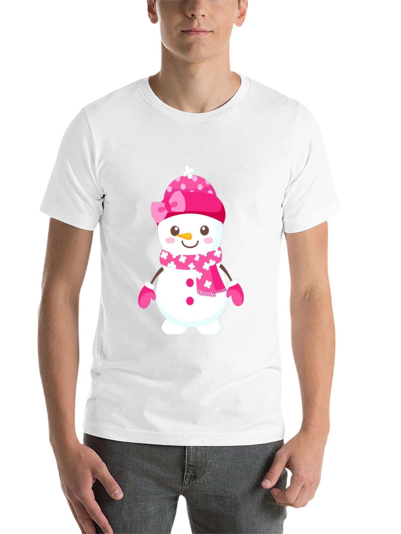 Black Festive Snowman Graphic T-Shirt view 14