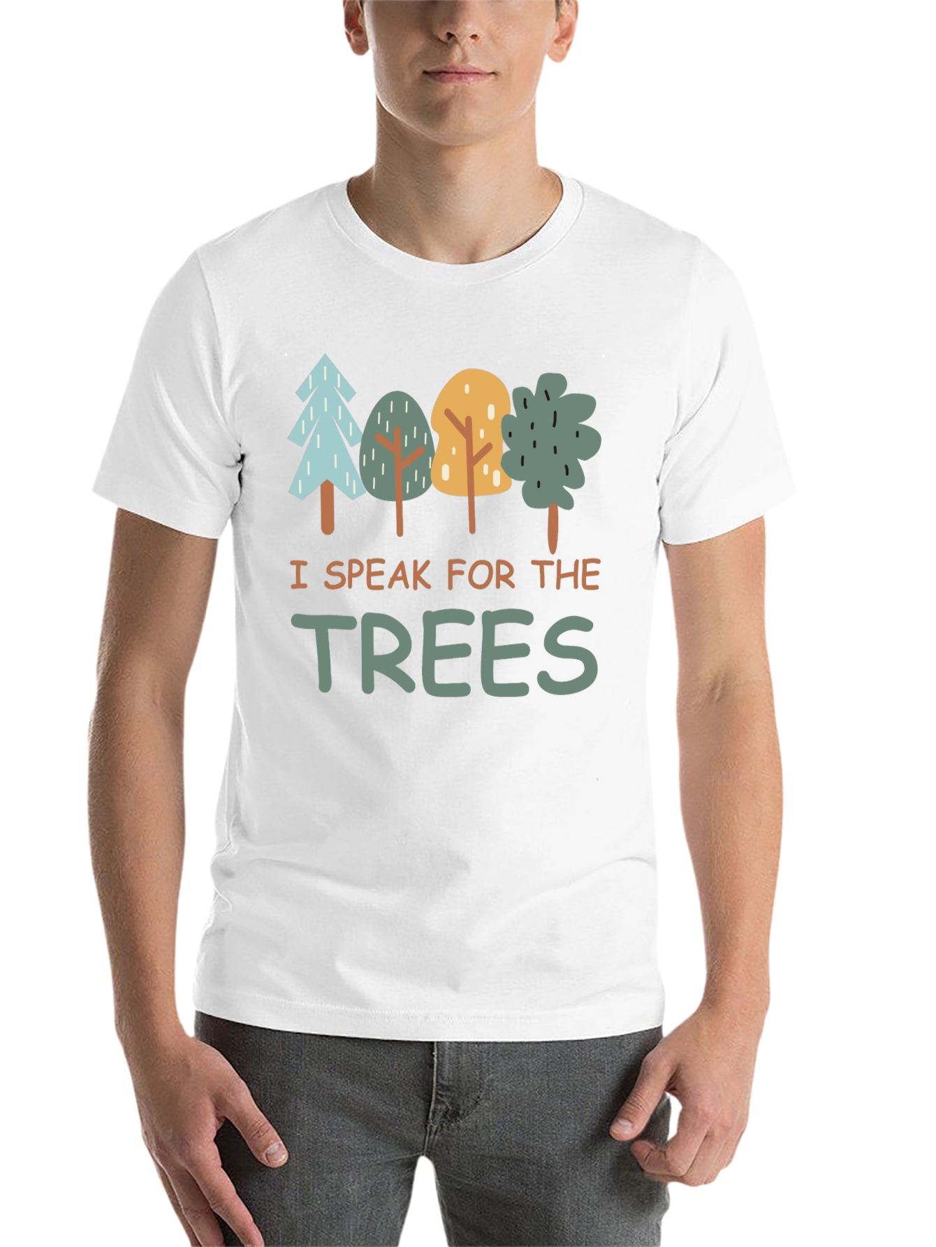Black I Speak for the Trees Graphic T-Shirt view 14