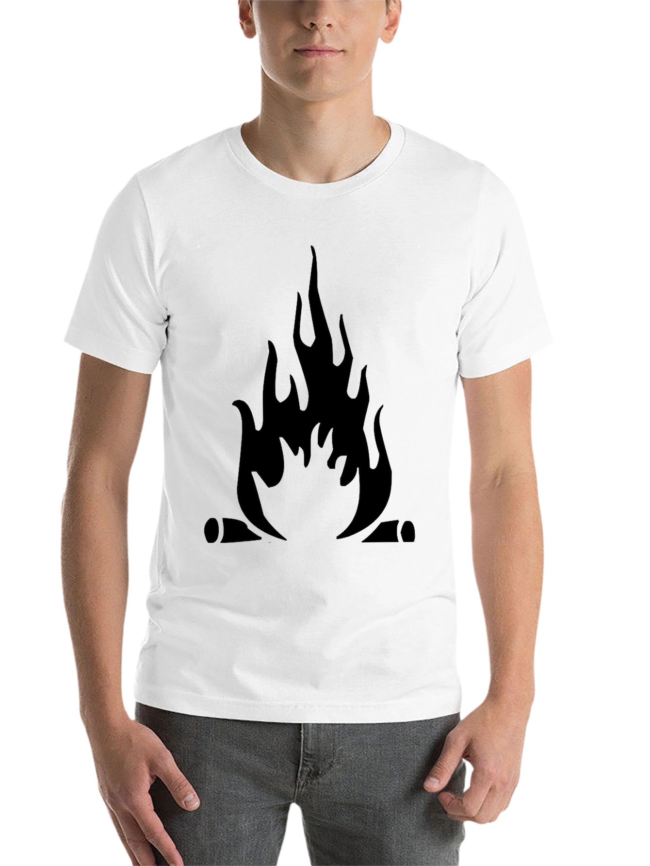 Black Campfire Graphic Tee - Black Cotton Comfort view 14