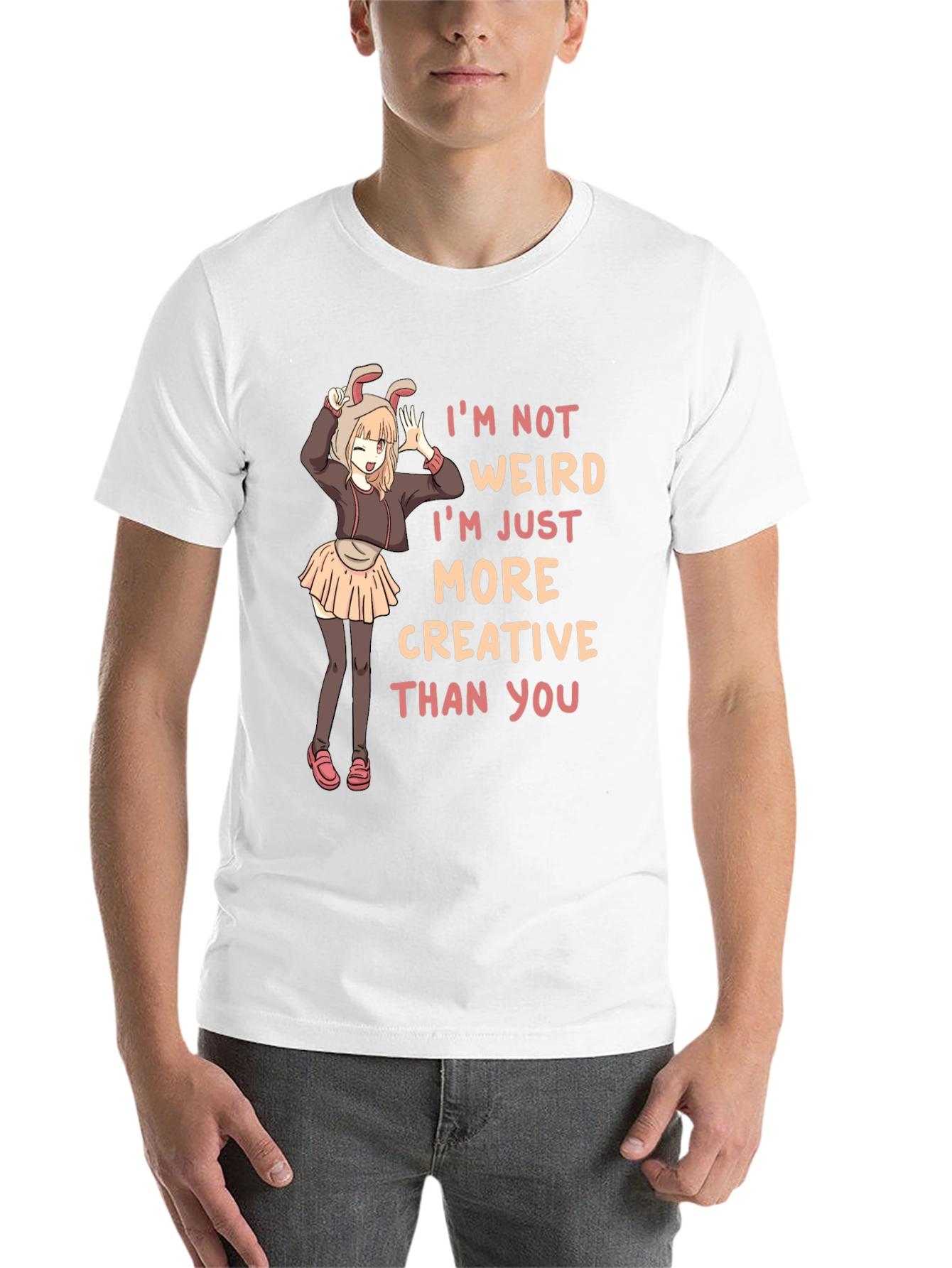 Black I'm Not Weird Creative Black T-Shirt view 14