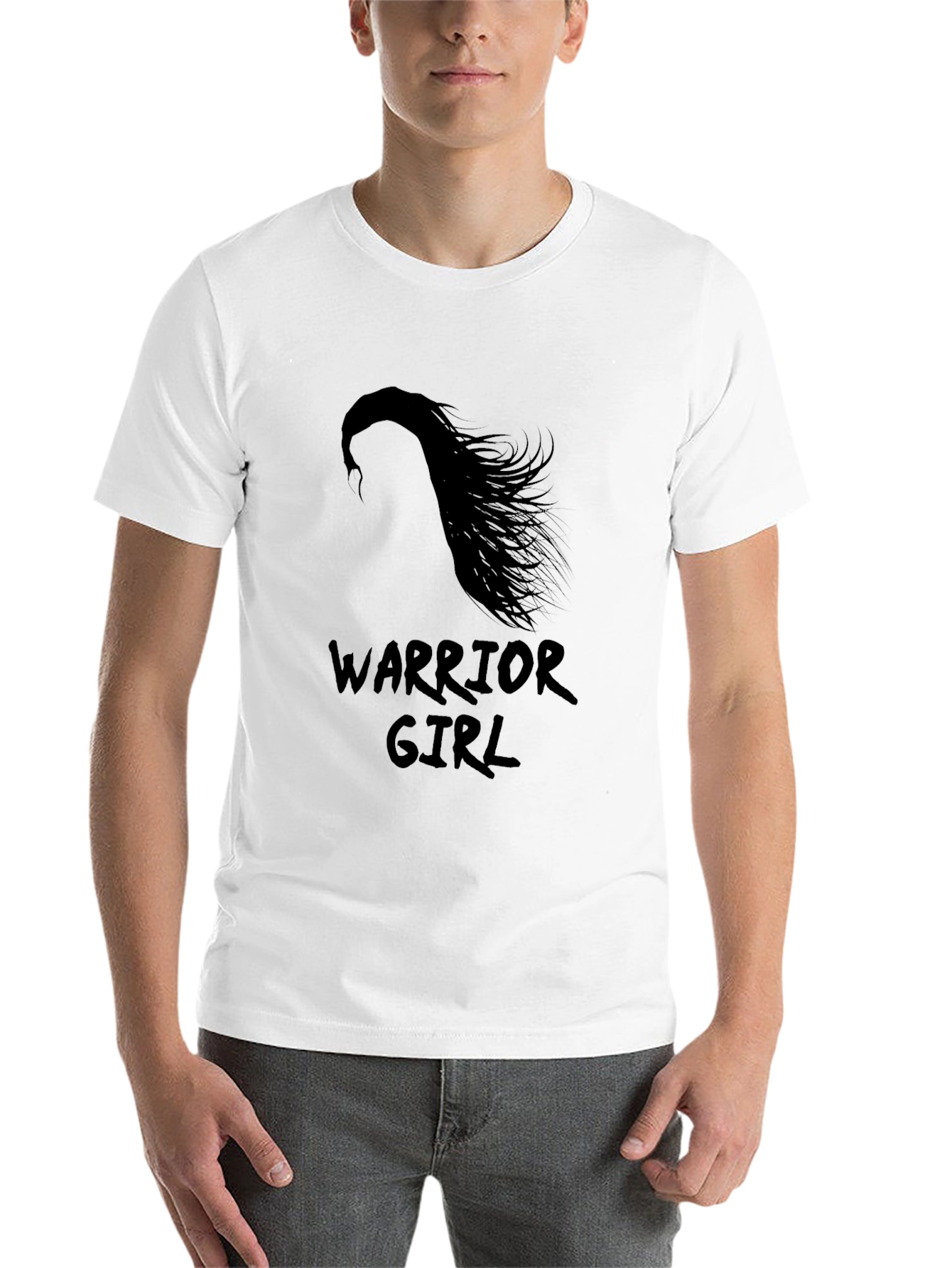Black Warrior Girl Black Graphic T-Shirt view 14