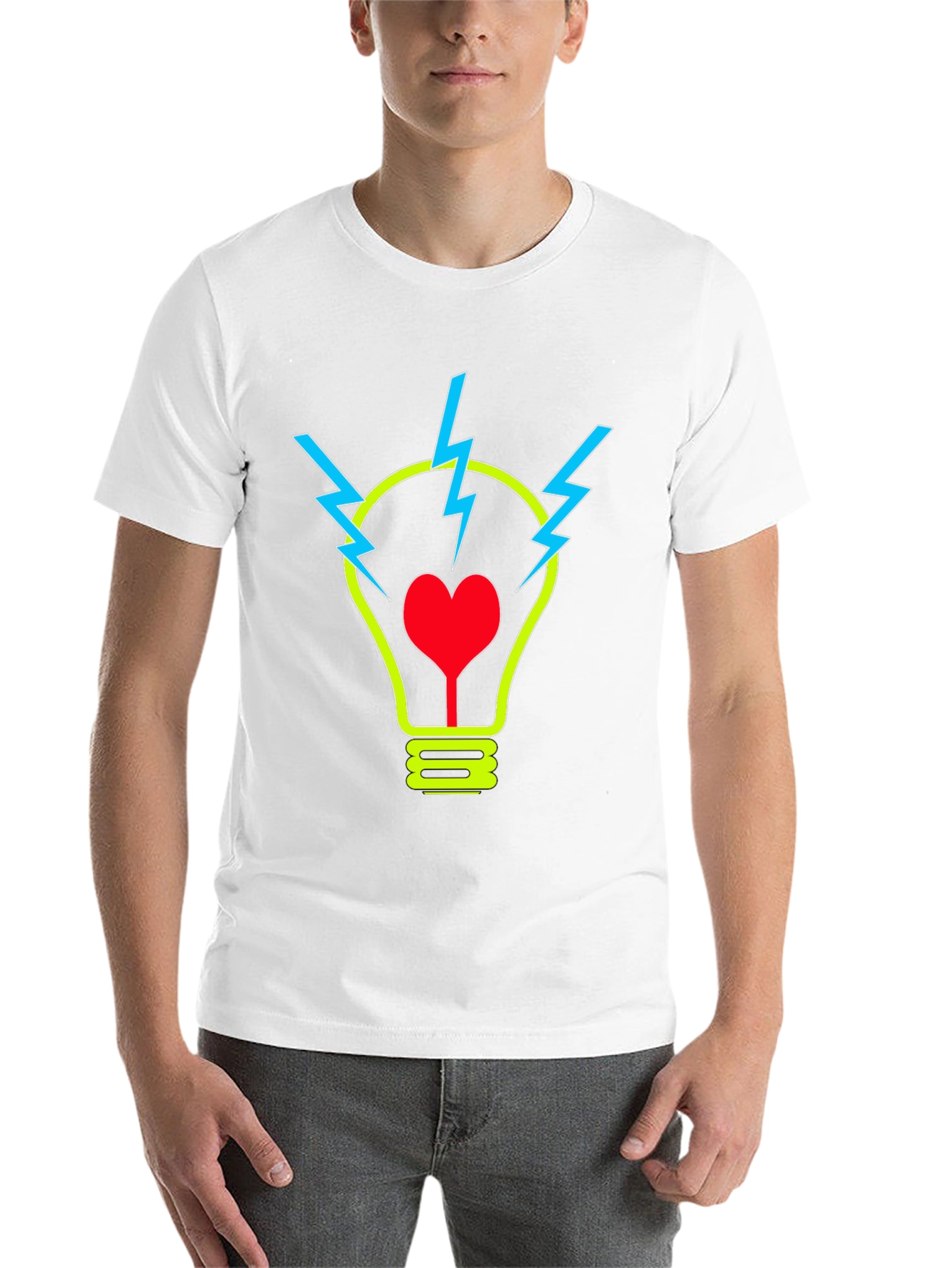 Black Heart Idea Graphic T-Shirt - Soft Cotton Blend view 14