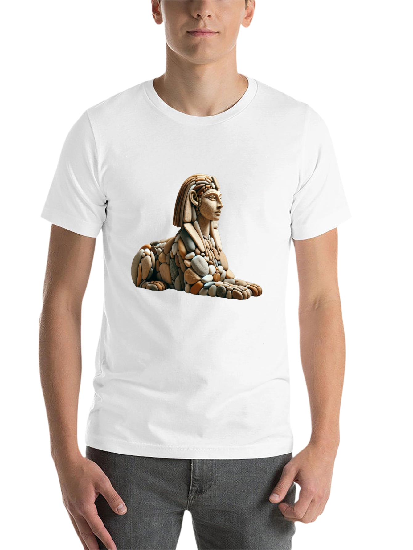 Black Sphinx Rock Art Graphic Tee view 14