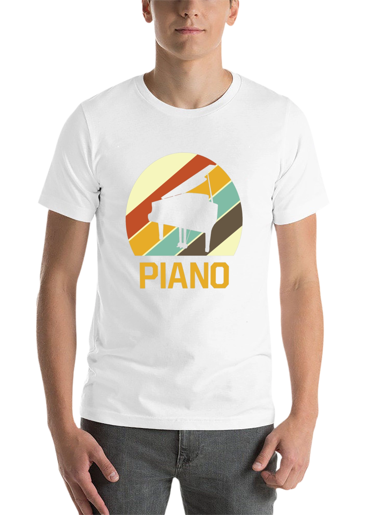 Black Retro Piano T-Shirt - Music Lover Tee view 14