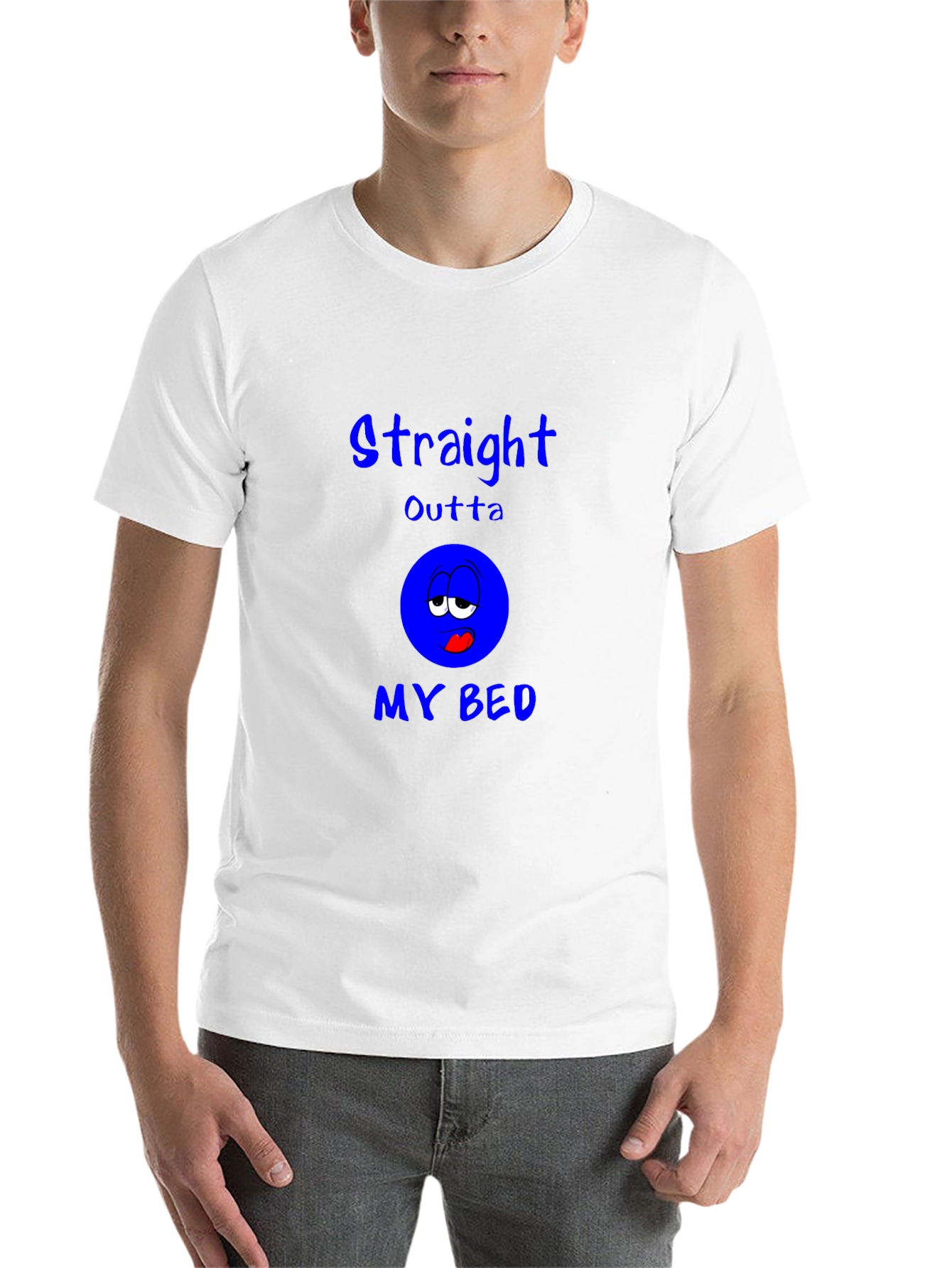 Black Straight Outta My Bed Graphic Tee view 14