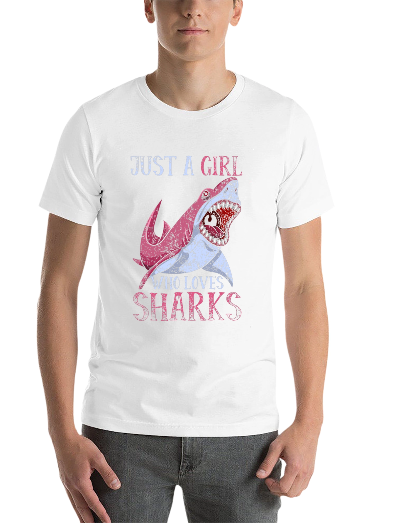 Black Girl Loves Sharks T-Shirt - Novelty Graphic Tee view 14