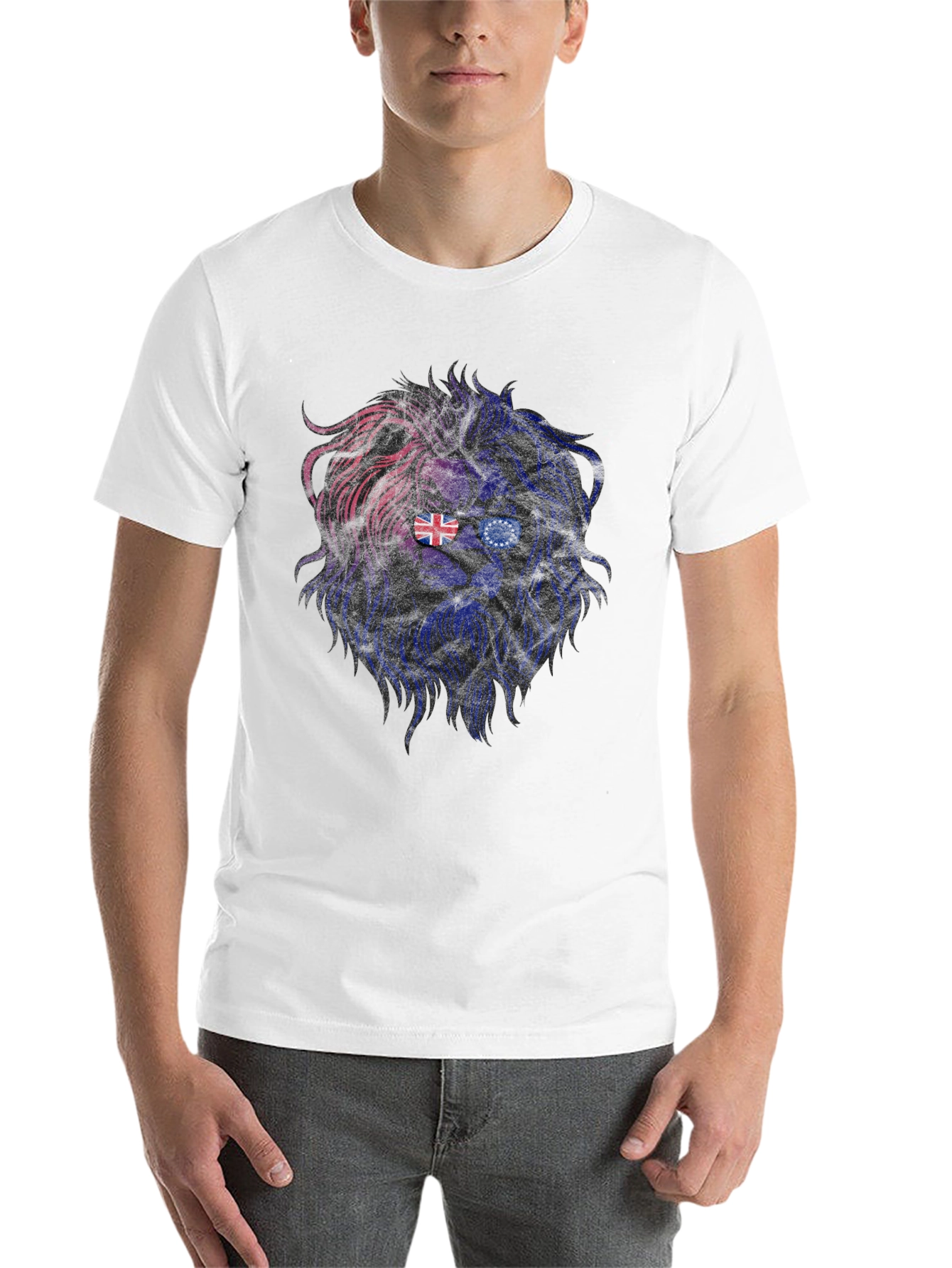 Black Lion Head Graphic Tee view 14