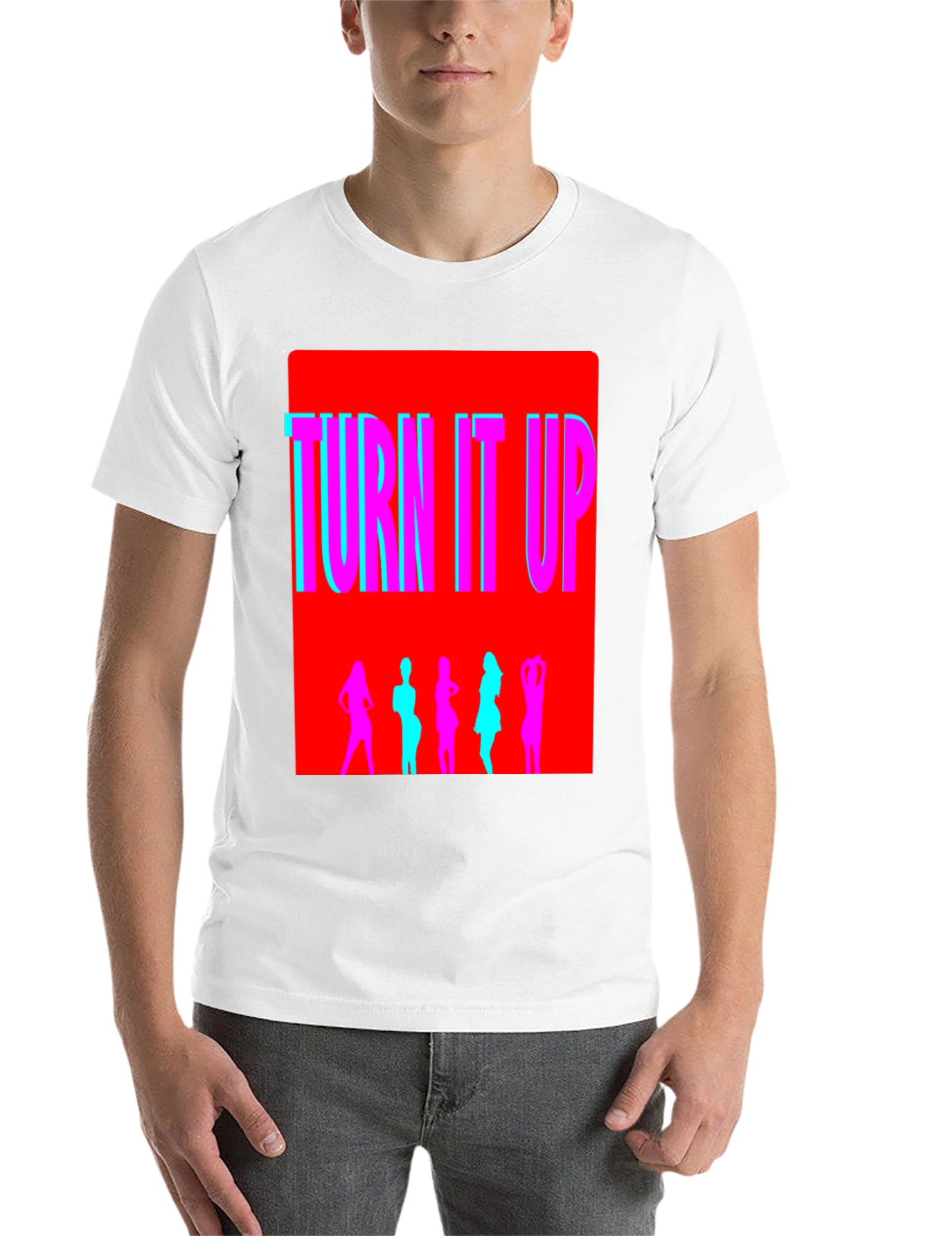 Black Turn It Up Graphic T-Shirt view 14