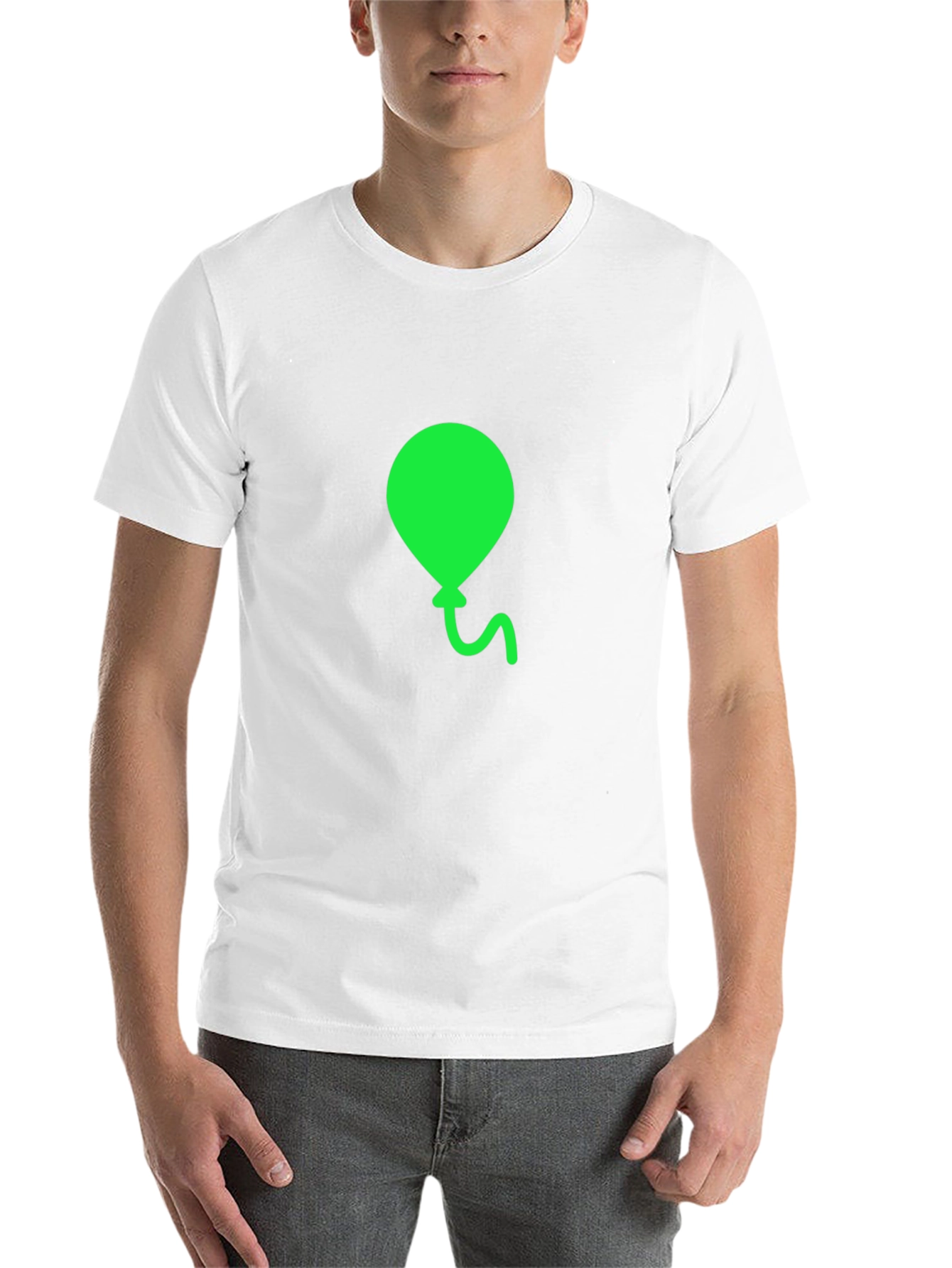 Black Green Balloon Graphic Tee - Casual Comfort view 14