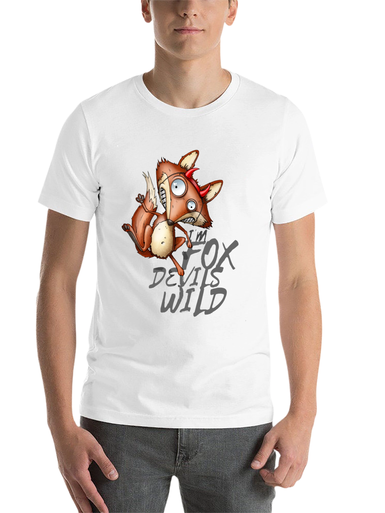 Black I'm Fox Devils Wild Graphic T-Shirt view 14