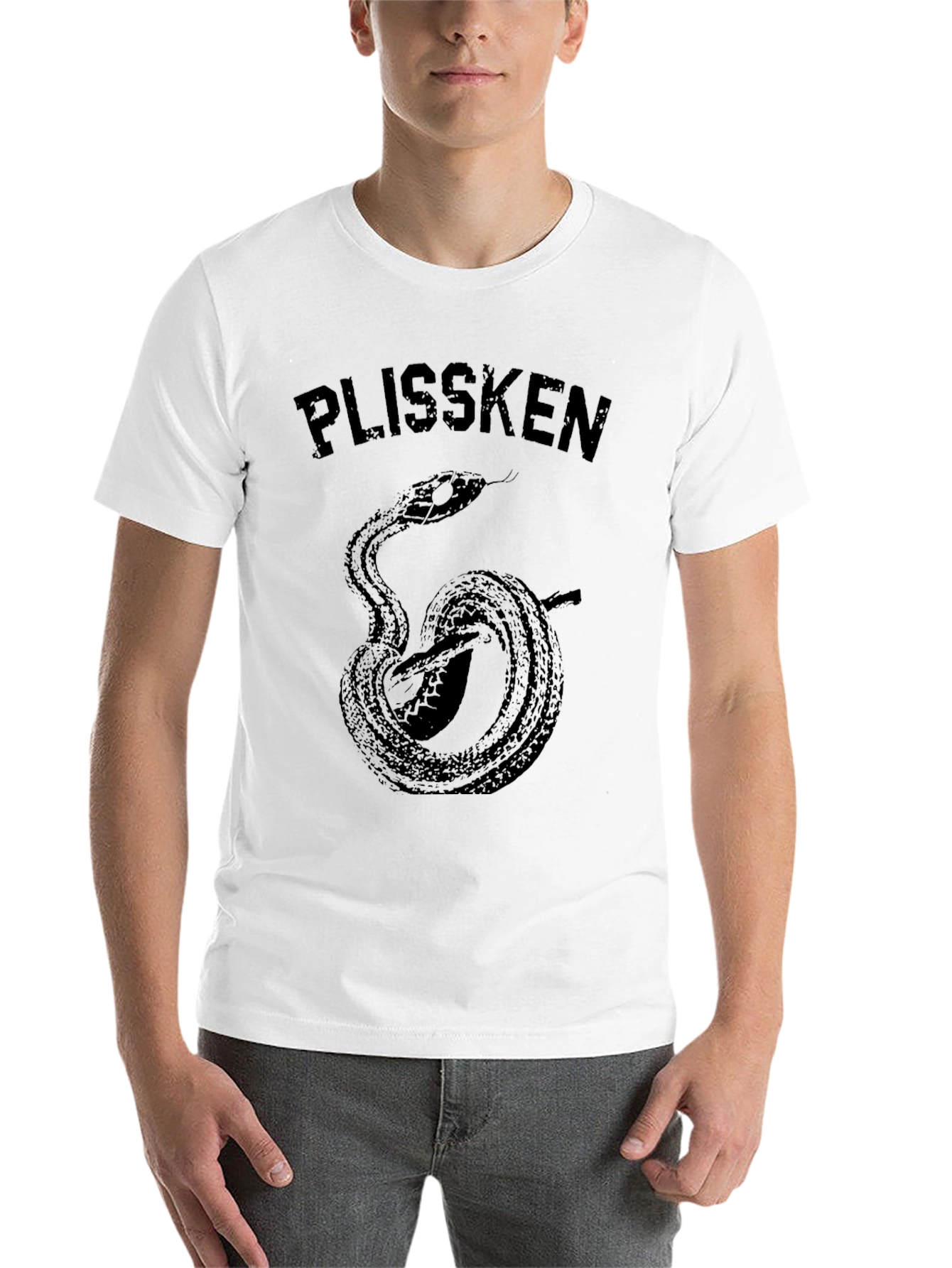Black Plissken Snake Graphic T-Shirt - Black view 14