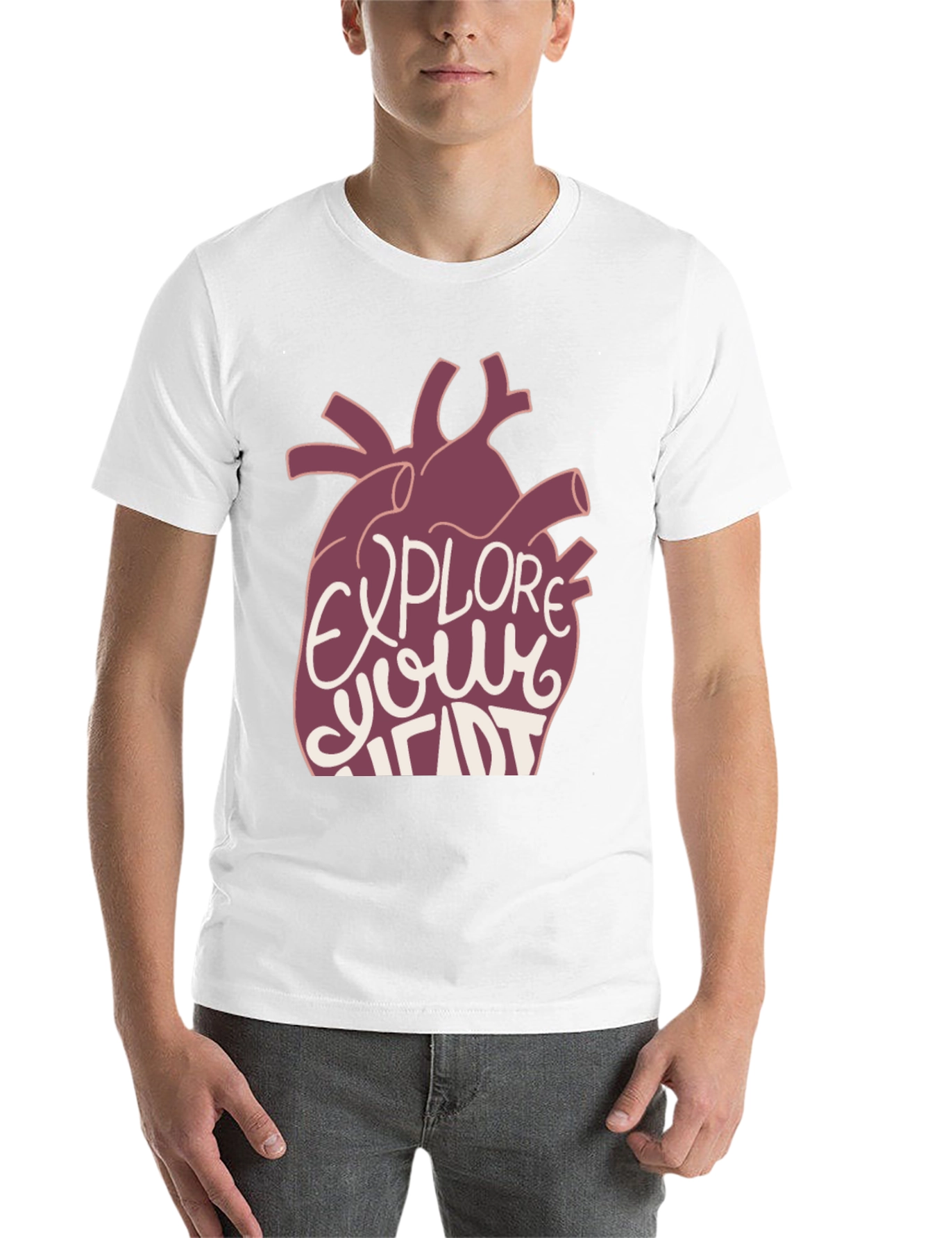 Black Explore Your Heart Graphic Tee - Black view 14