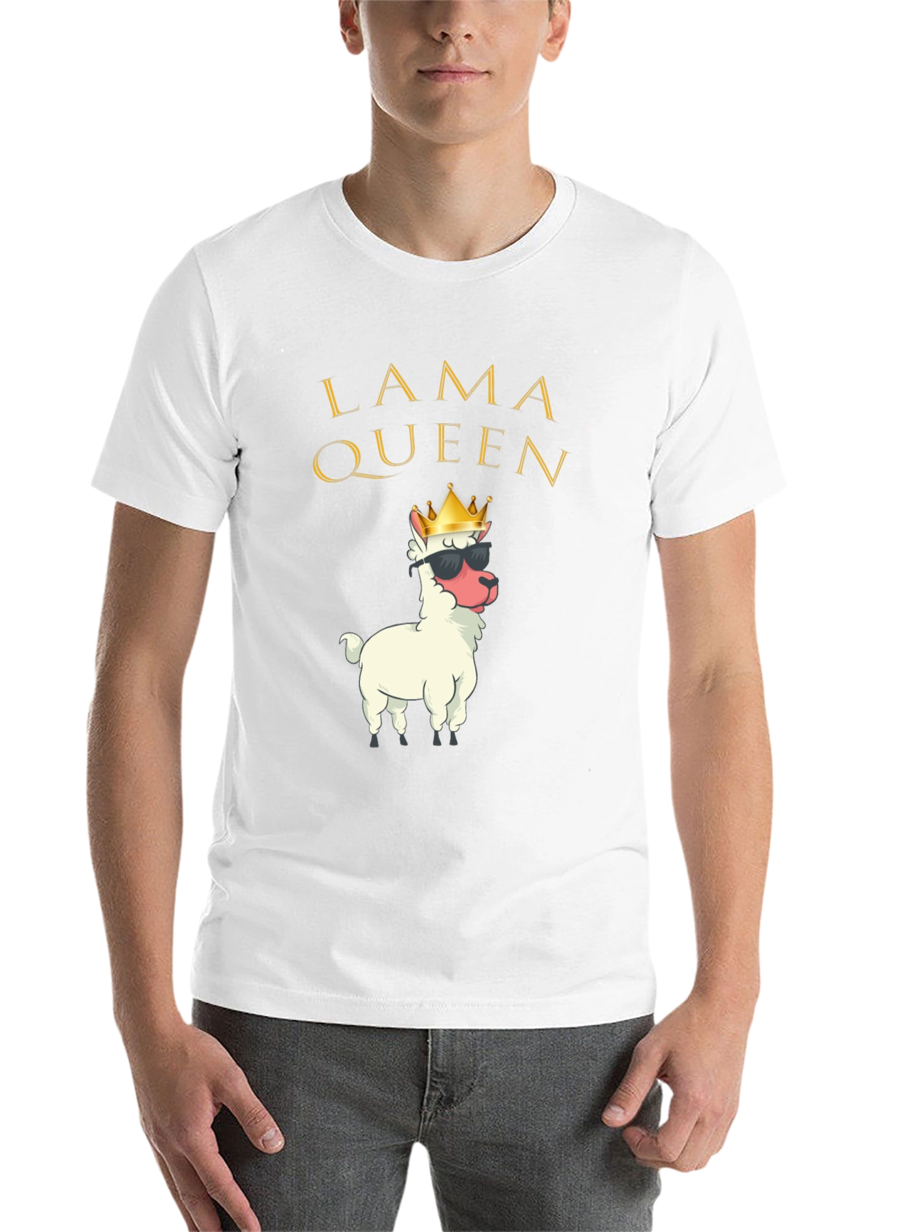 Black Lama Queen Graphic T-Shirt Funny Alpaca Tee view 14