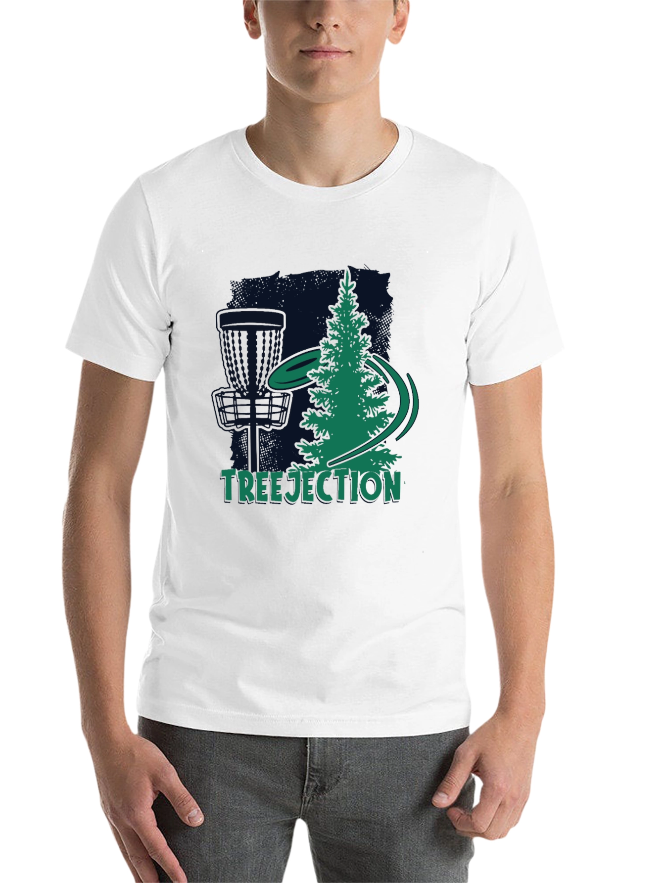 Black Treejection Disc Golf T-Shirt view 14
