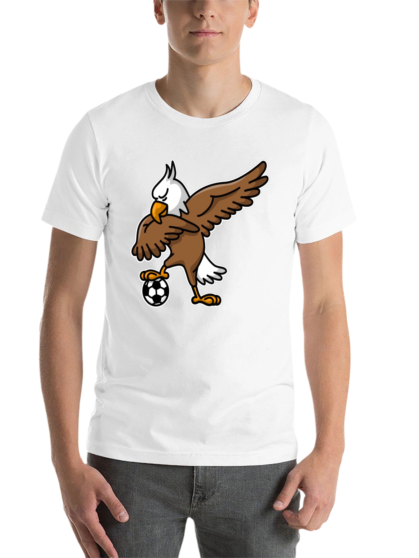 Black Soccer Eagle Graphic Tee - Black view 14