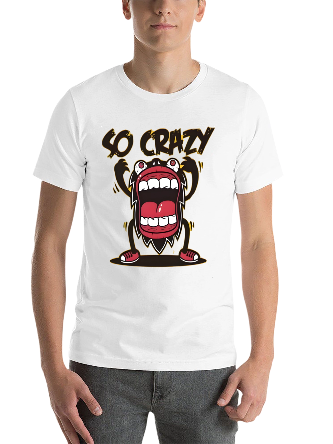 Black So Crazy Graphic T-Shirt - Bold Black Tee view 14