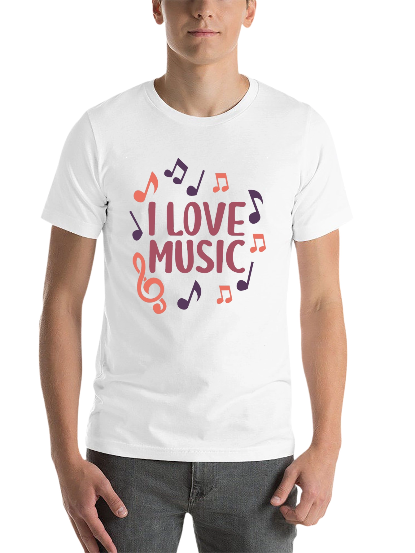 Black I Love Music Graphic Tee - Black T-Shirt view 14