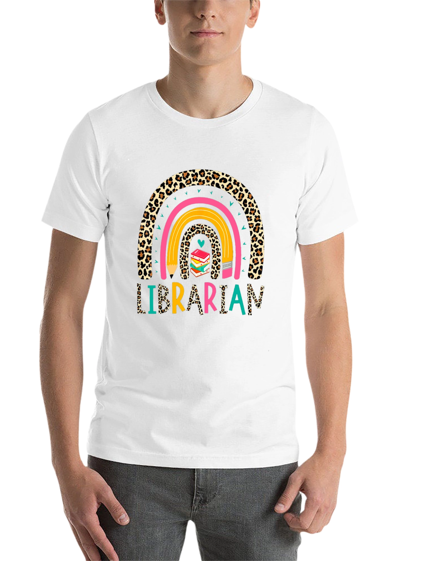 Black Librarian Rainbow T-Shirt view 14