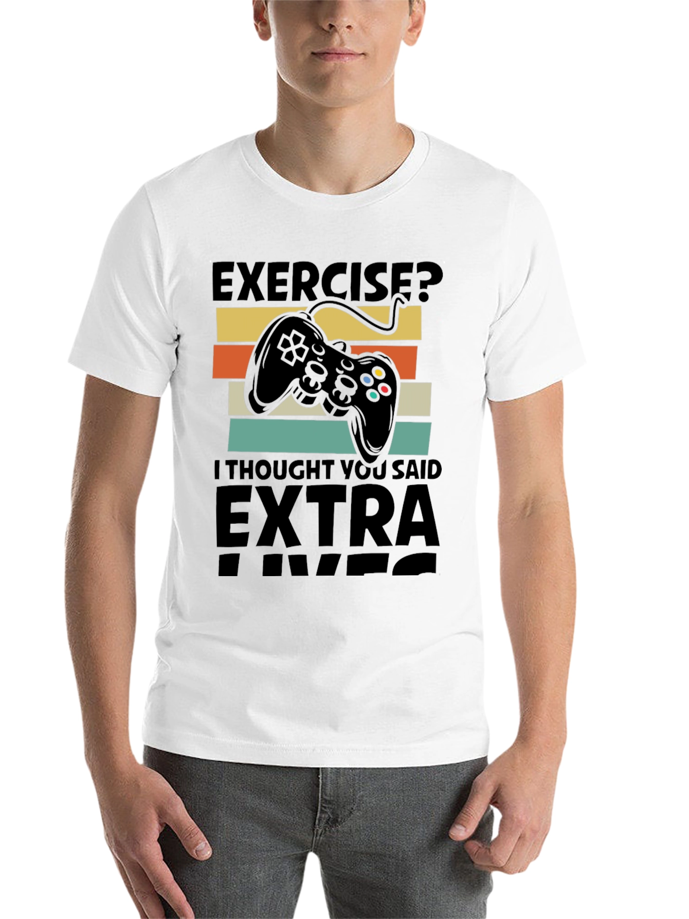 Black Extra Lives Gamer T-Shirt view 14