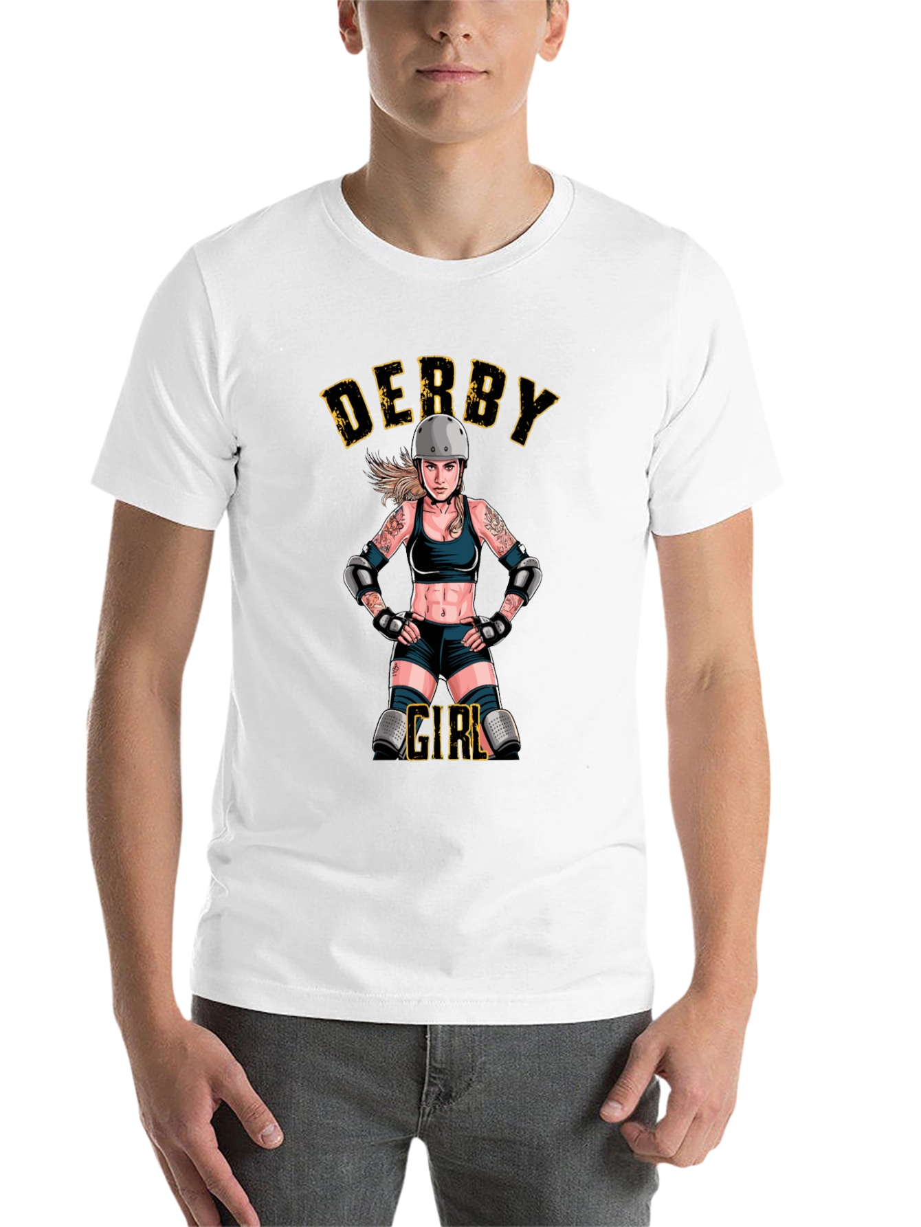 Black Derby Girl Black T-Shirt - Roller Derby Apparel view 14