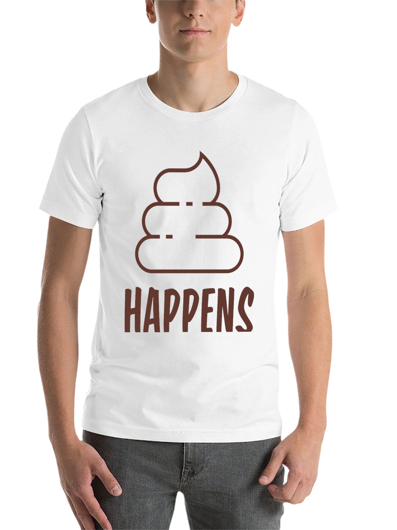 Black Poop Happens T-Shirt - Funny Graphic Tee view 14