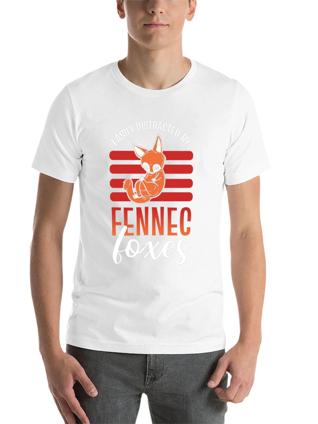 Black Fennec Fox Distraction T-Shirt view 14