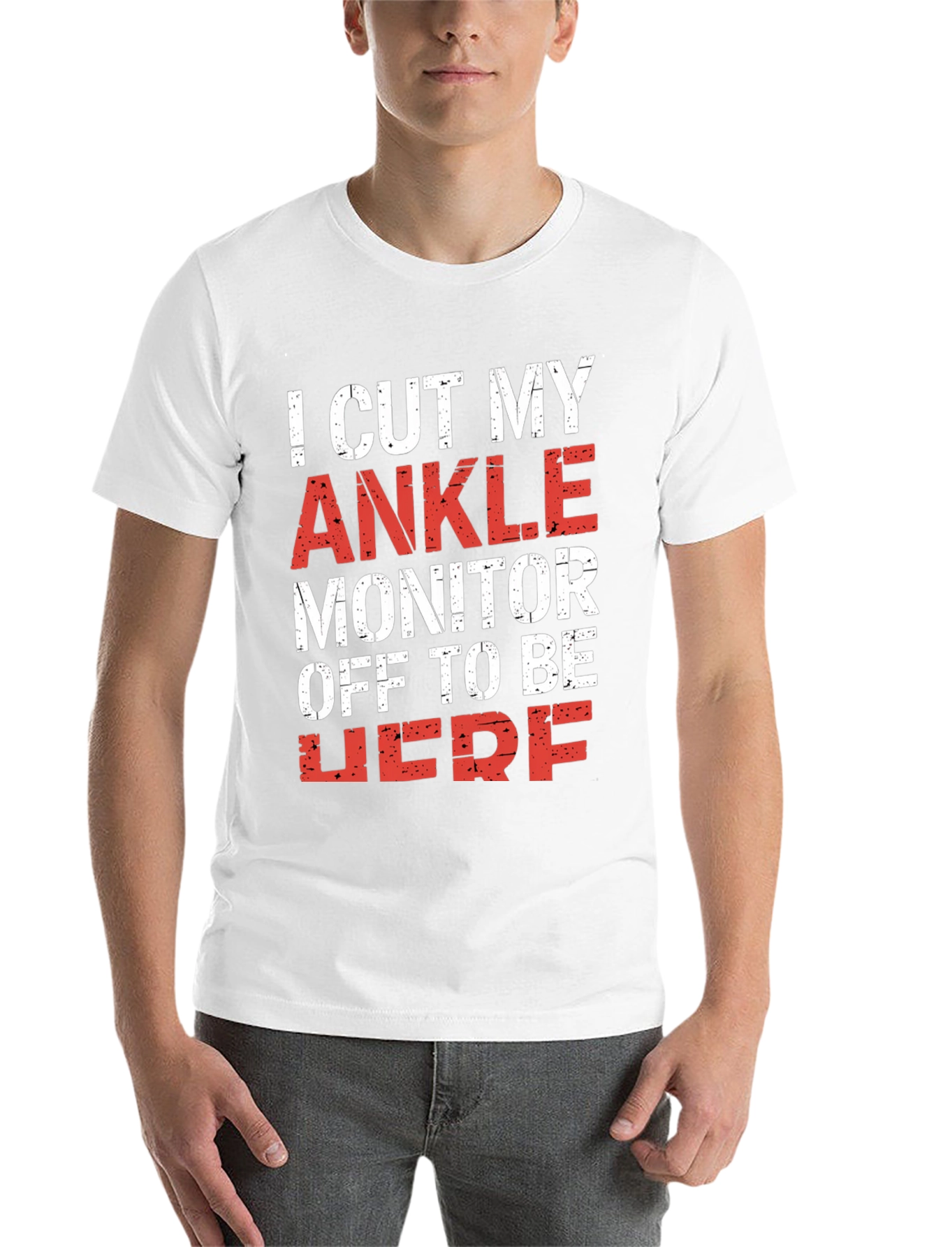 Black I Cut My Ankle Monitor Off T-Shirt view 14