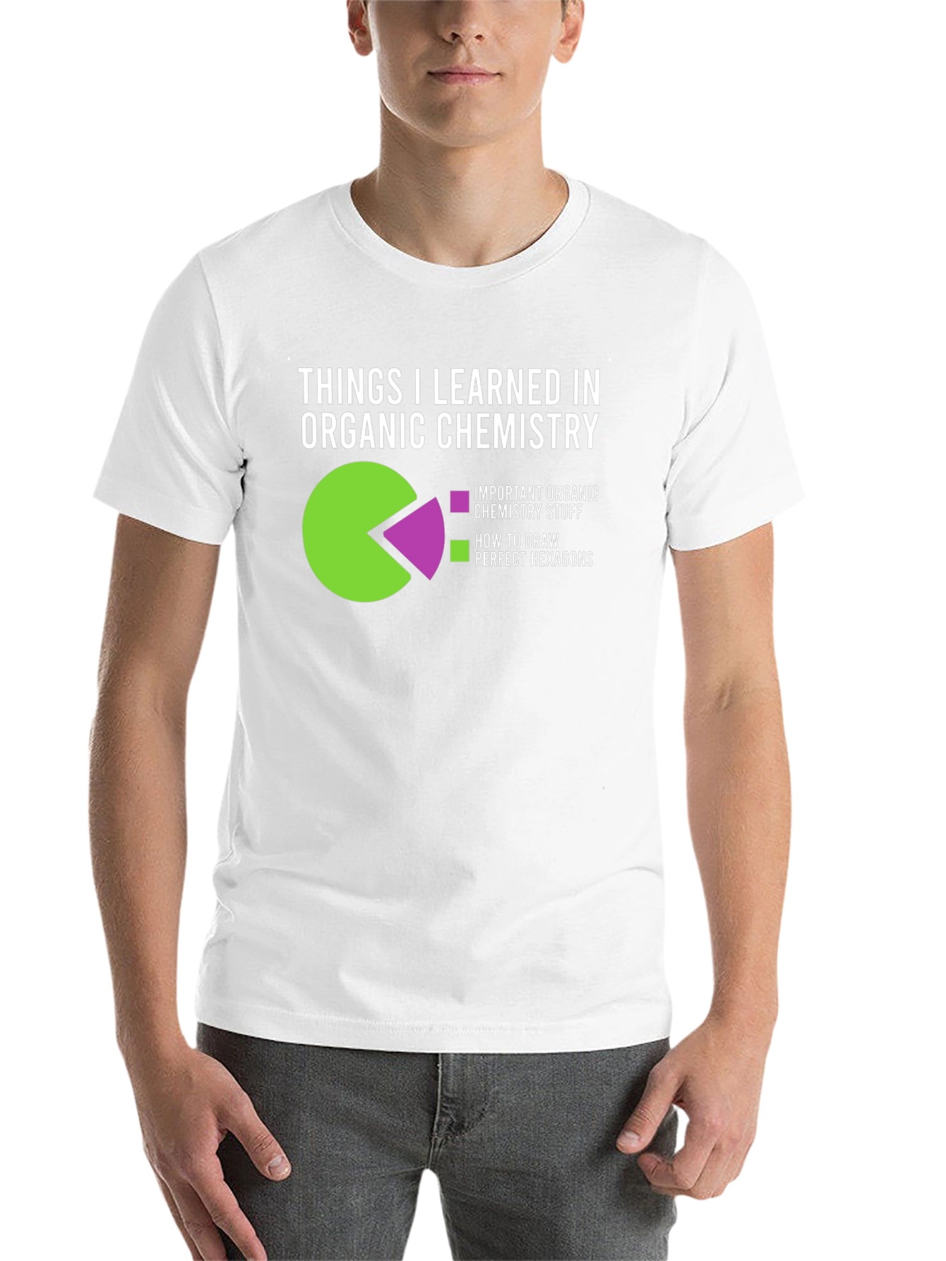Black Organic Chemistry Hexagons T-Shirt - Funny Science Tee view 14