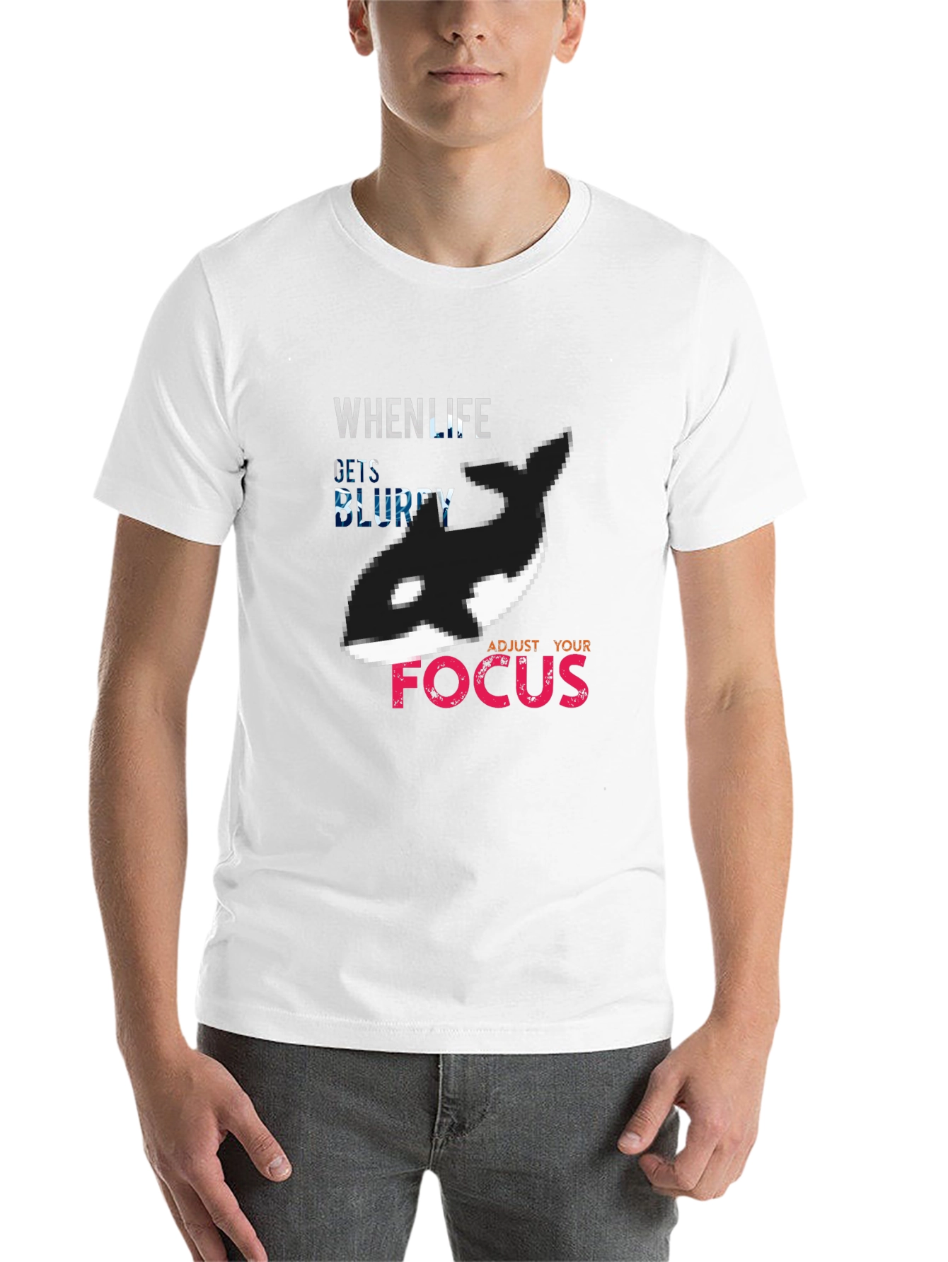 Black When Life Gets Blurry Adjust Your Focus Orca T-Shirt view 14