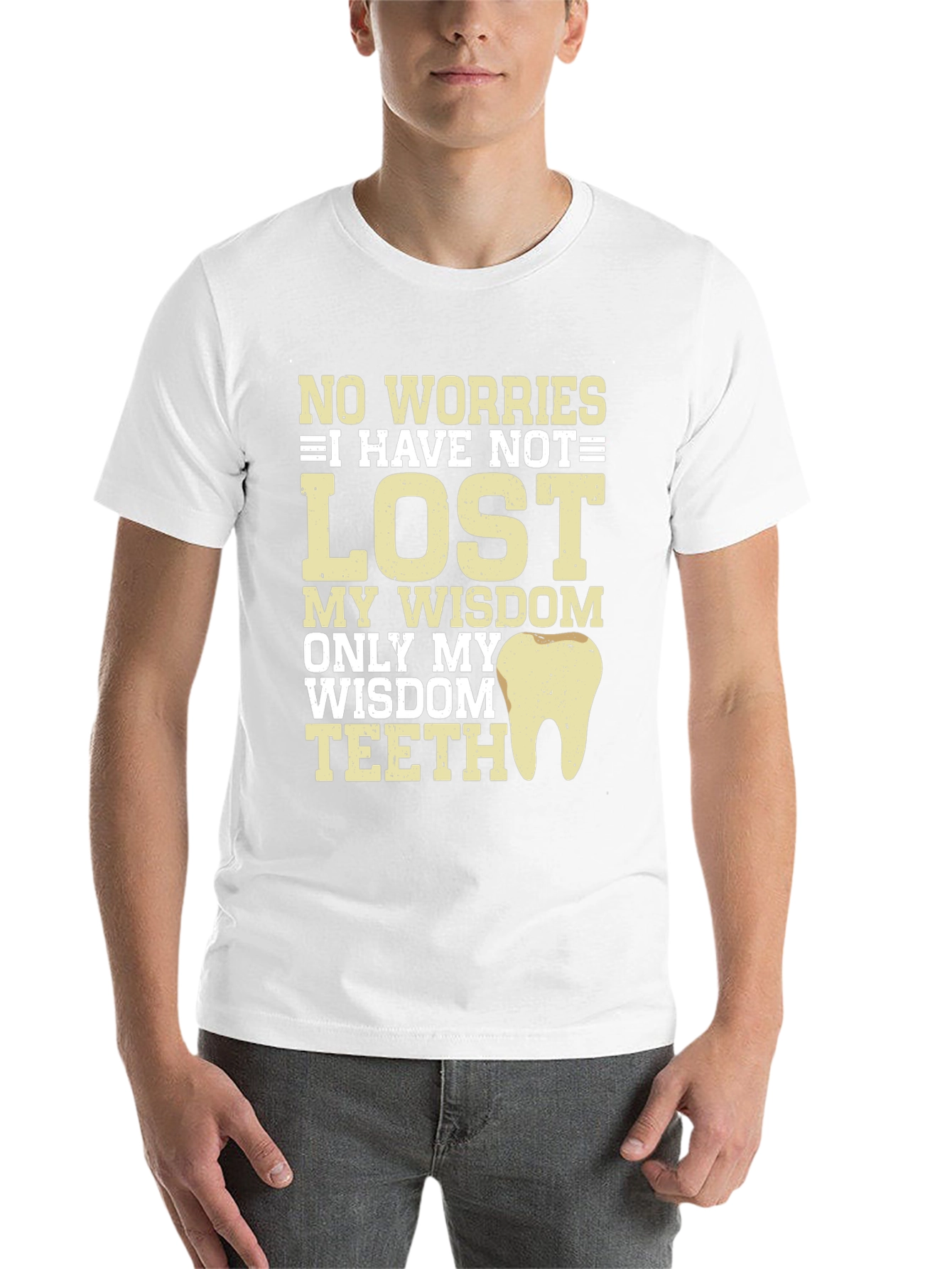 Black Wisdom Teeth Humor Graphic T-Shirt view 14