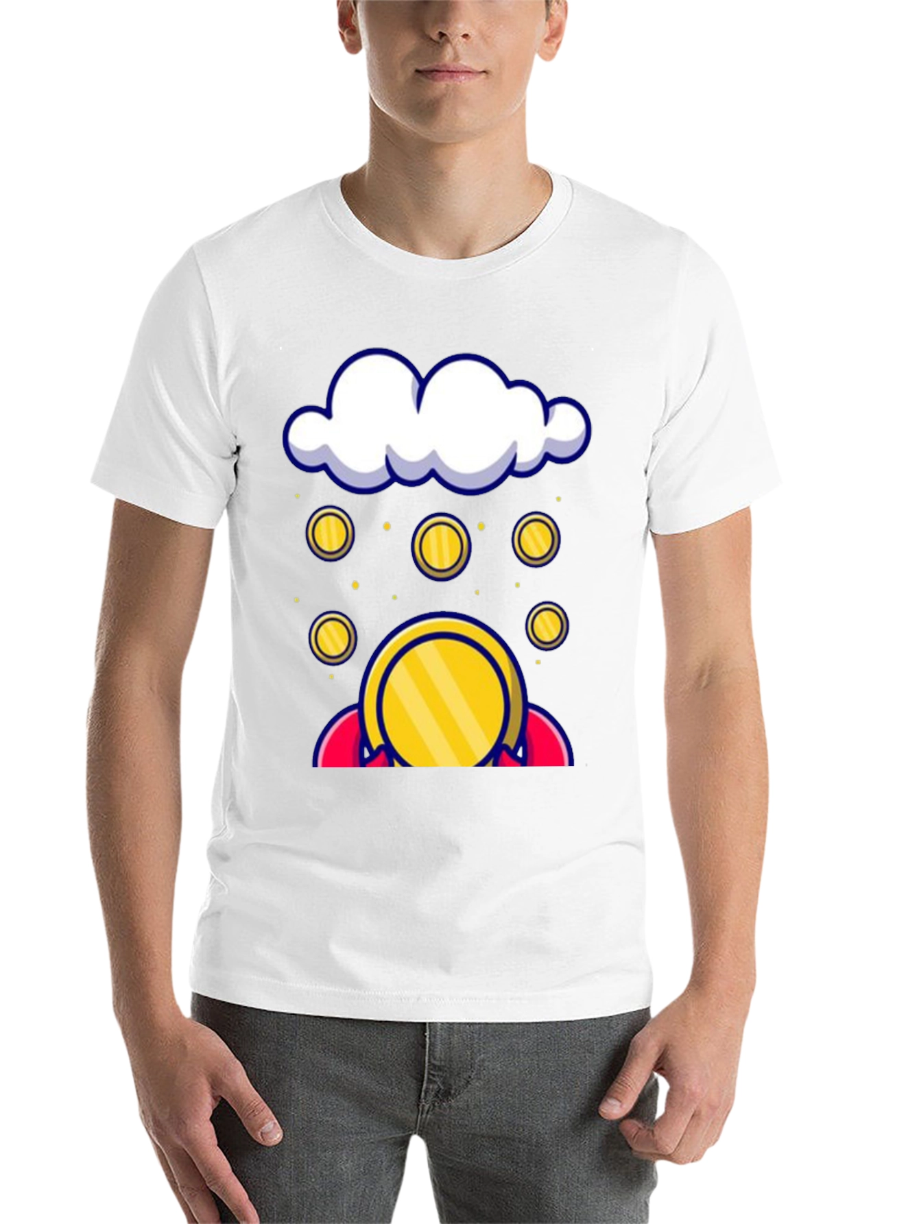 Black Cloud Coin Graphic Tee - Black view 14