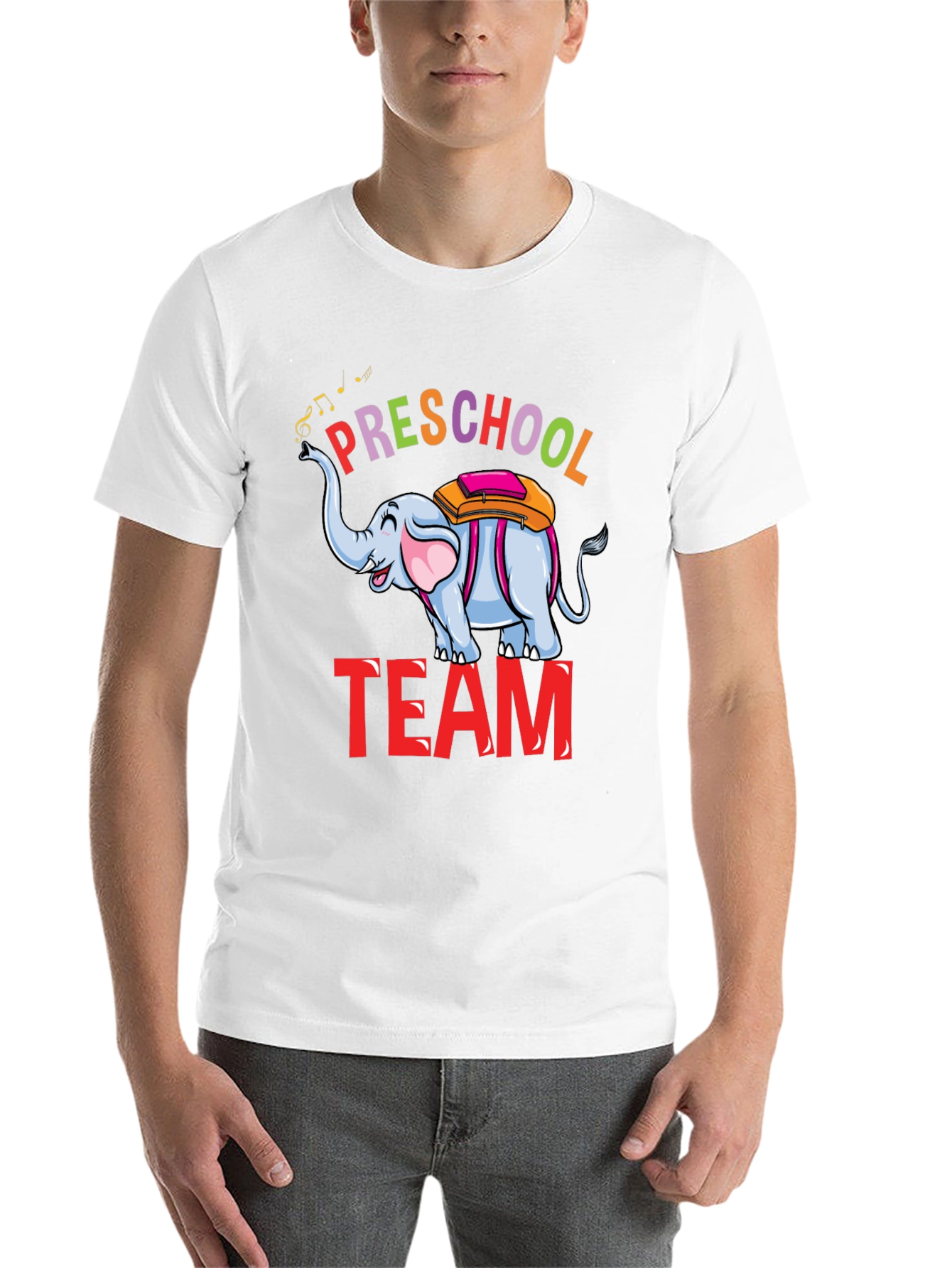 Black Preschool Team Elephant T-Shirt view 14