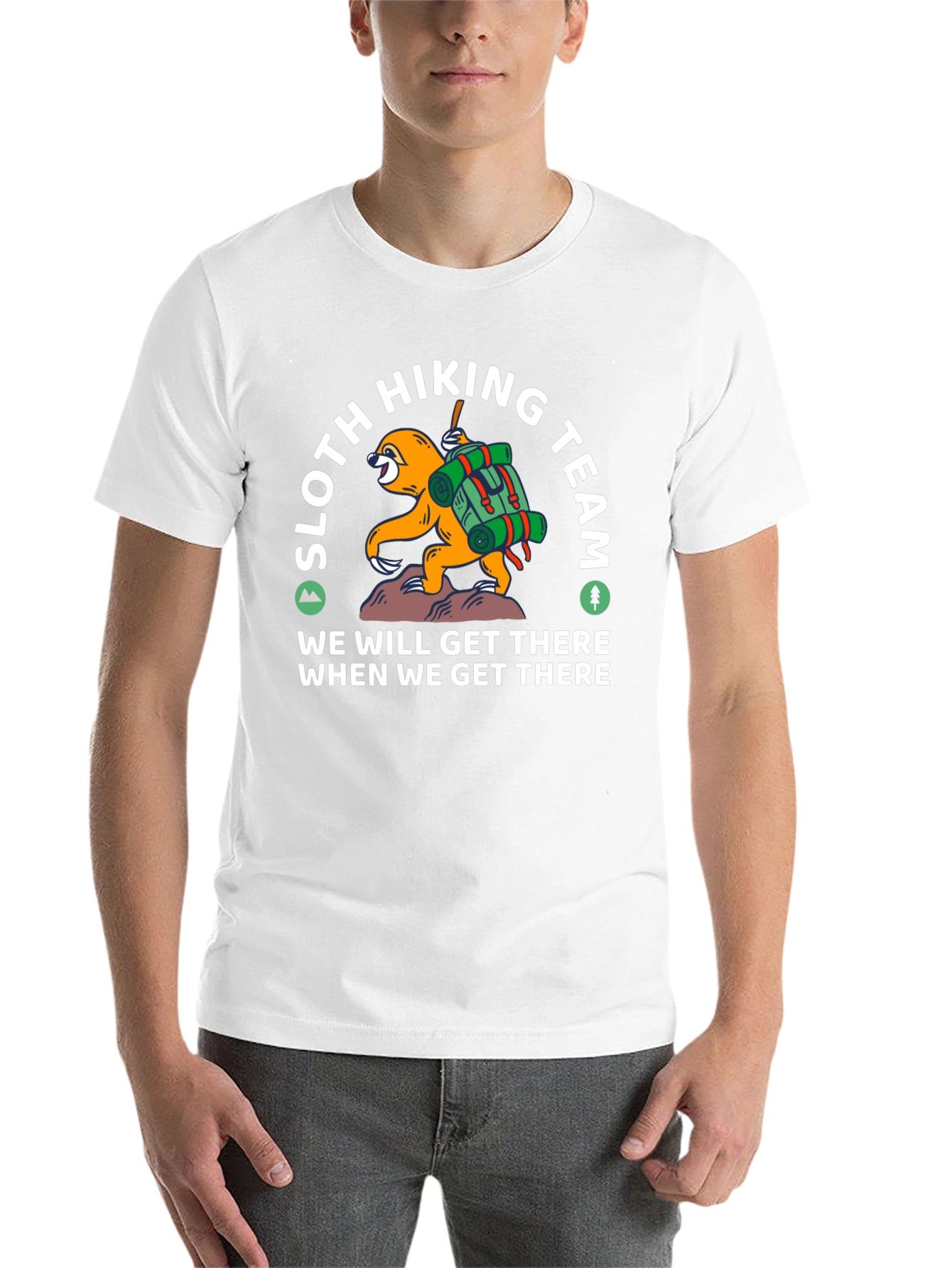 Black Sloth Hiking Team T-Shirt - Funny Adventure Tee view 14