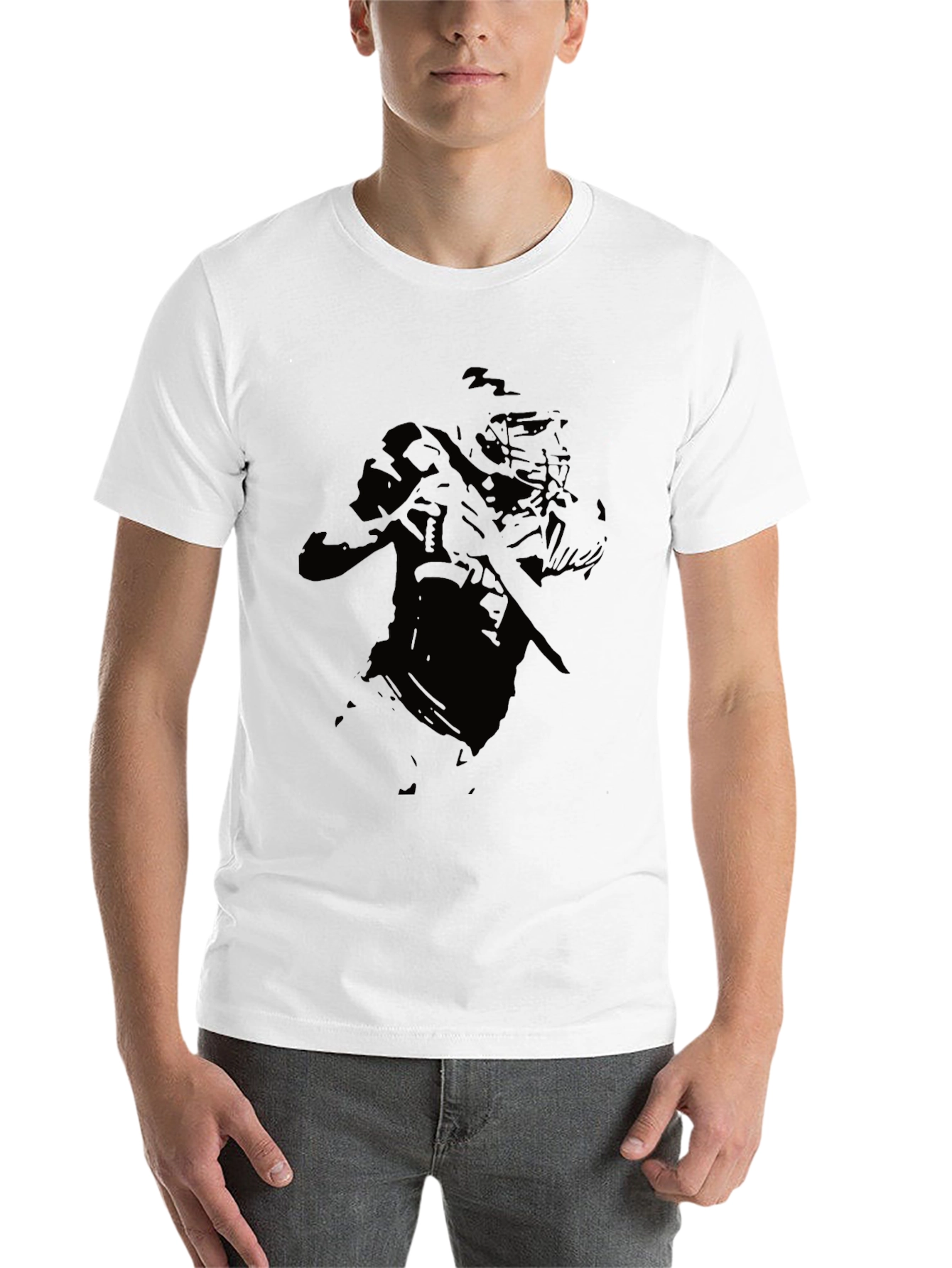 Black Men's Graphic Black T-Shirt view 14