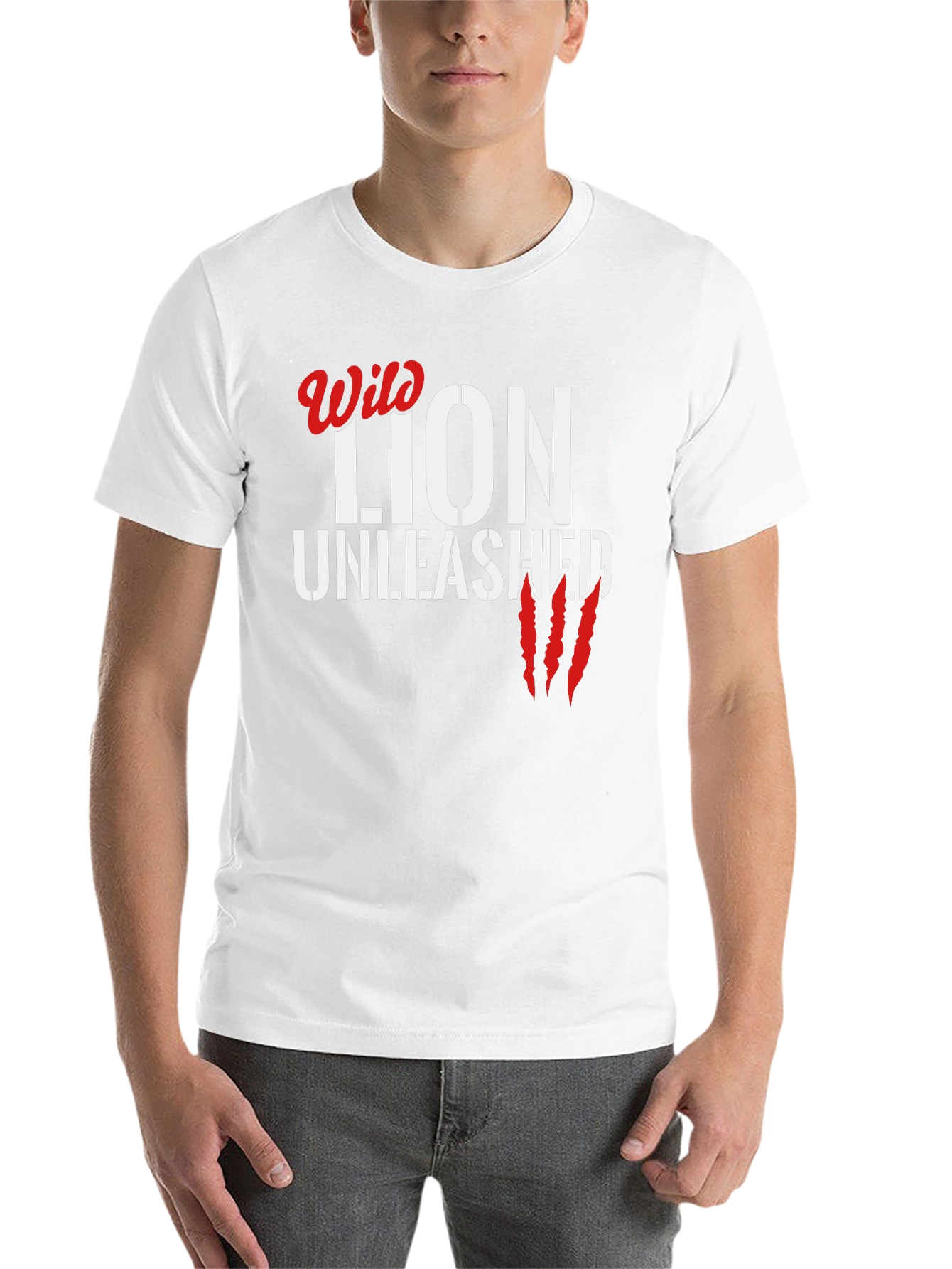 Wild Lion Unleashed Black Graphic T-Shirt - 14