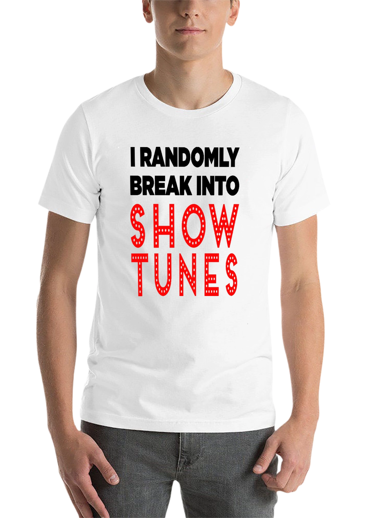 Black Show Tunes T-Shirt - Randomly Break Into view 14