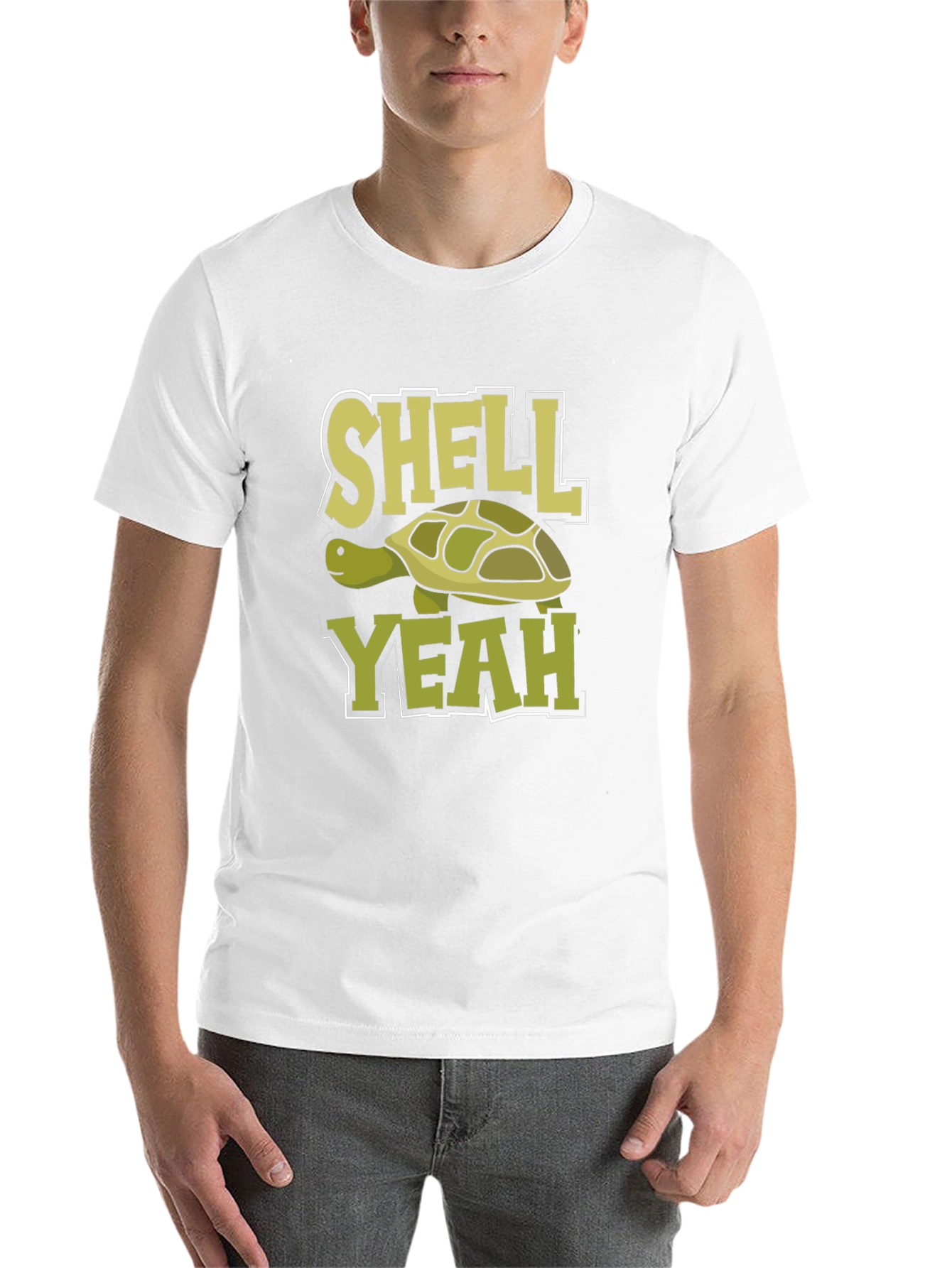 Black Shell Yeah! Funny Turtle Graphic Novelty T-Shirt view 14