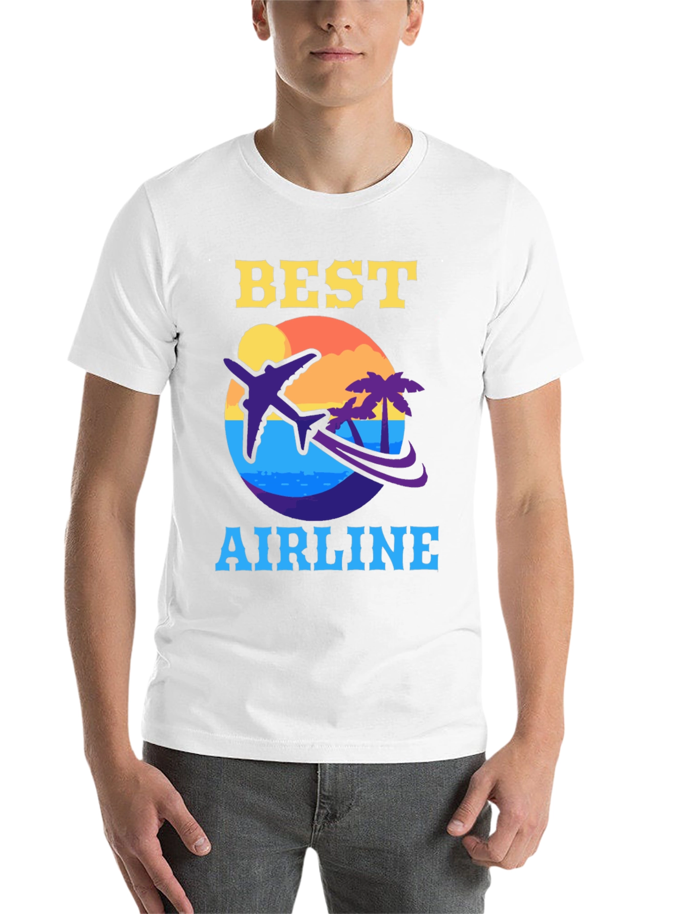 Black Best Airline Graphic T-Shirt - Travel Vacation Tee view 14